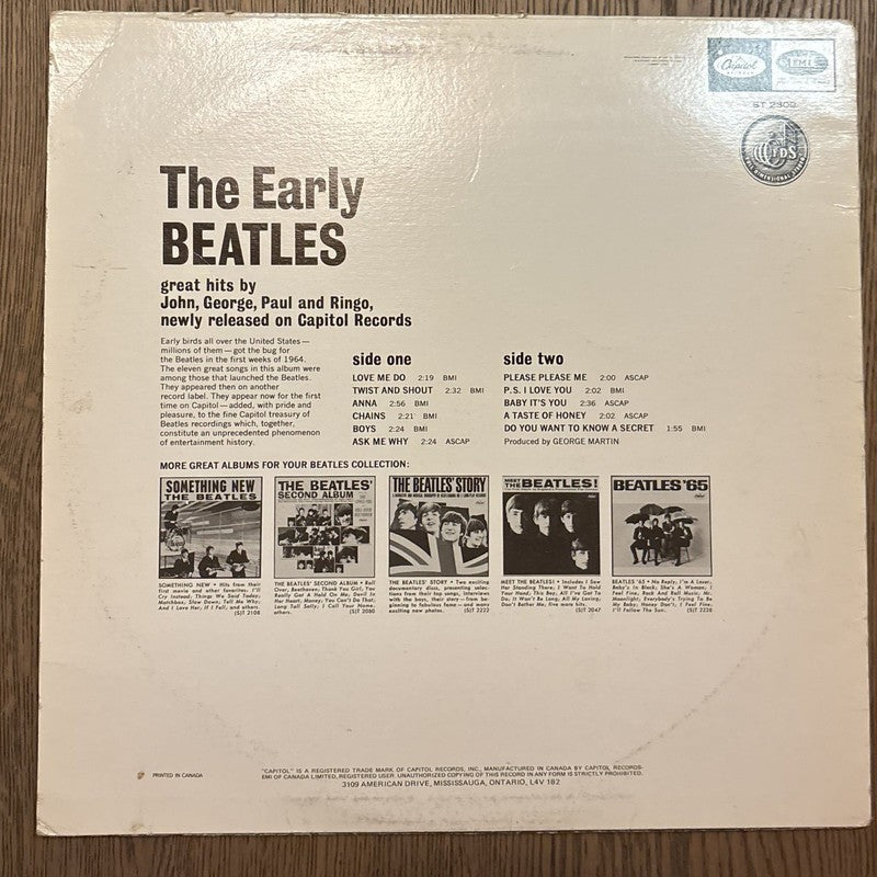 The Beatles - The Early Beatles Vinyl LP Capitol Records ST-2309