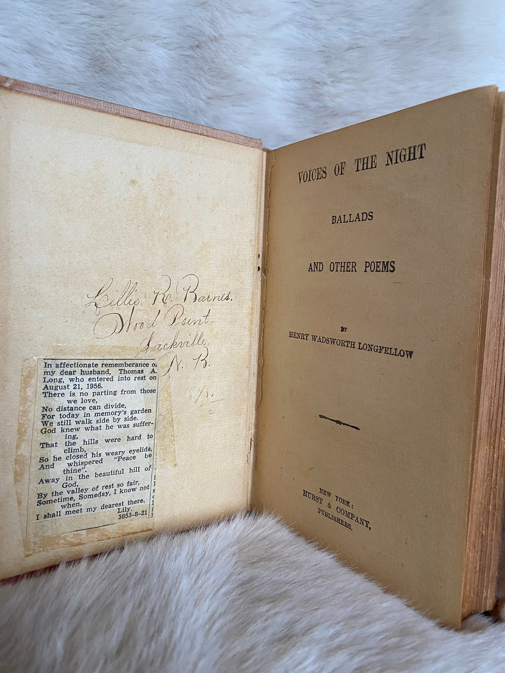 Voices of the Night : Ballads and Other Poems, by Henry Wadsworth Longfellow, Arlington Edition