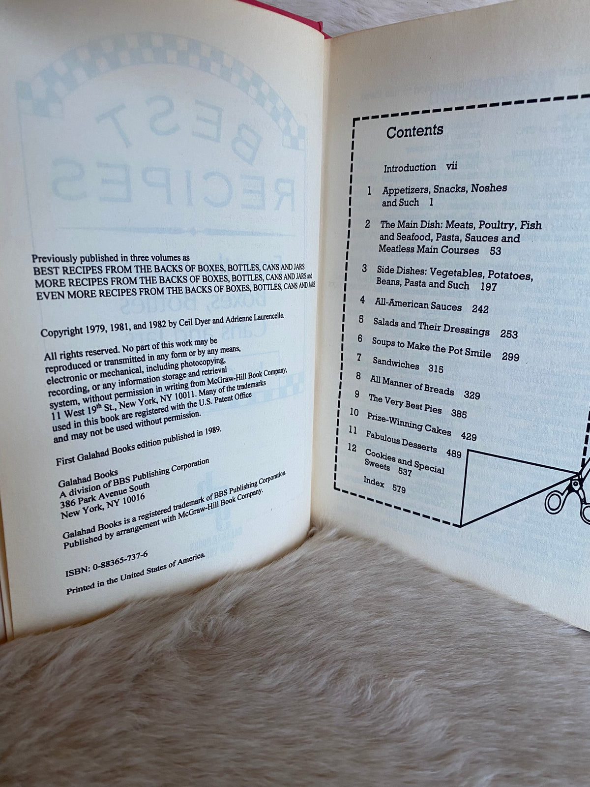 1989: Best Recipes from the Backs of Boxes, Bottles, Cans and Jars, by Ceil Dyer