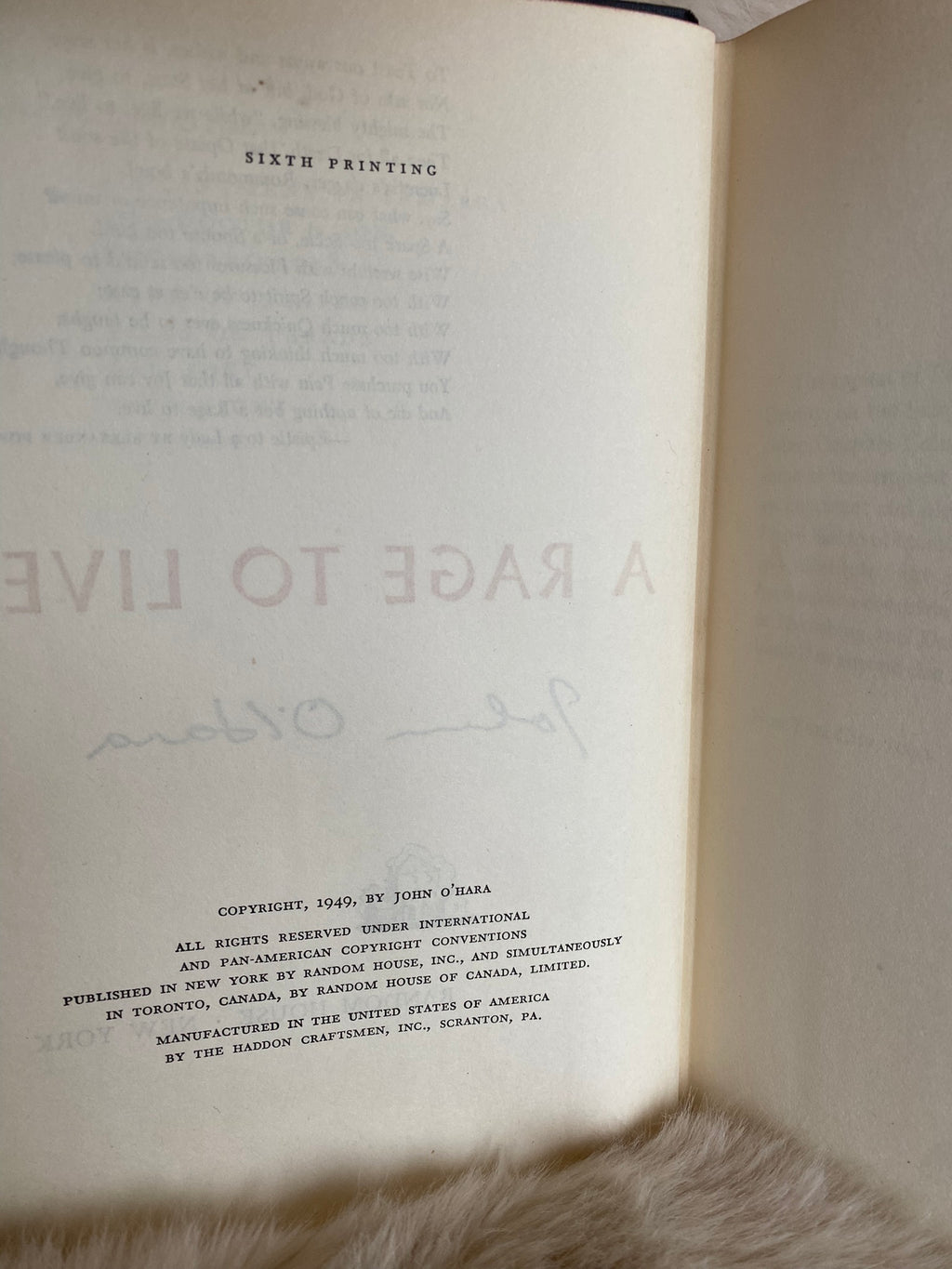 1949: A Rage to Live, by John O'Hara