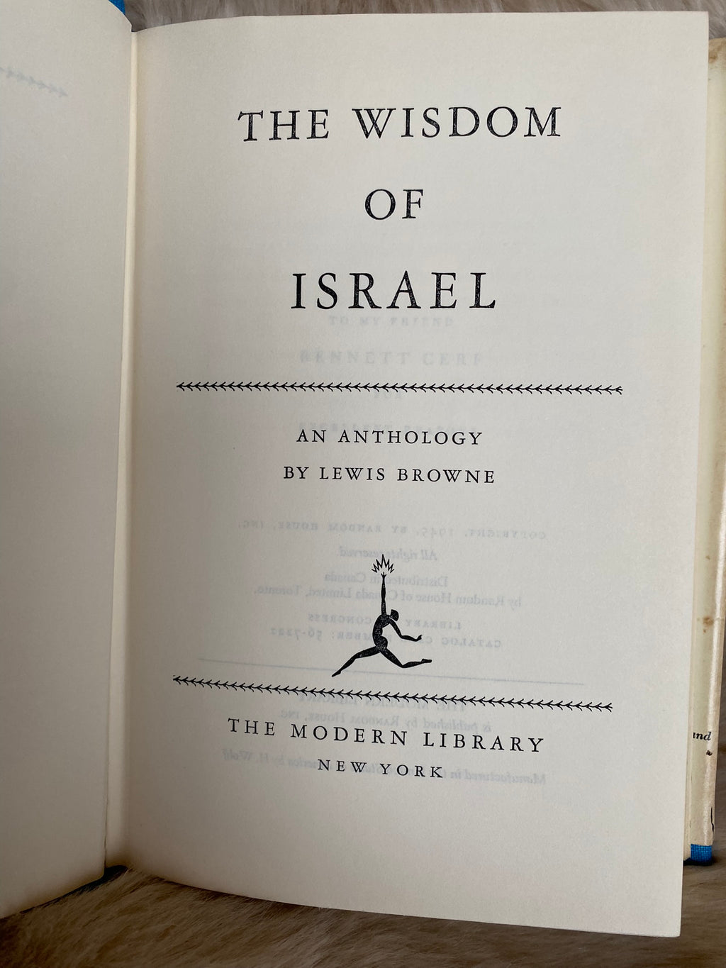 1945: The Wisdom of Israel, edited by Lewis Browne