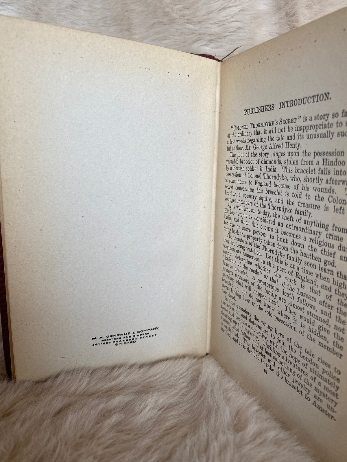 Col. Thorndyke's Secret, by George A. Henty
