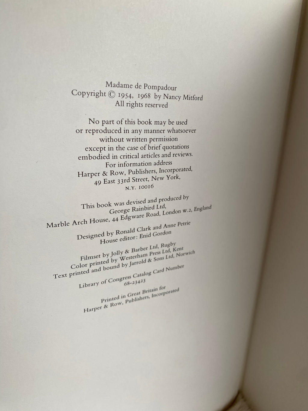 1968: Madame de Pompadour, by Nancy Mitford