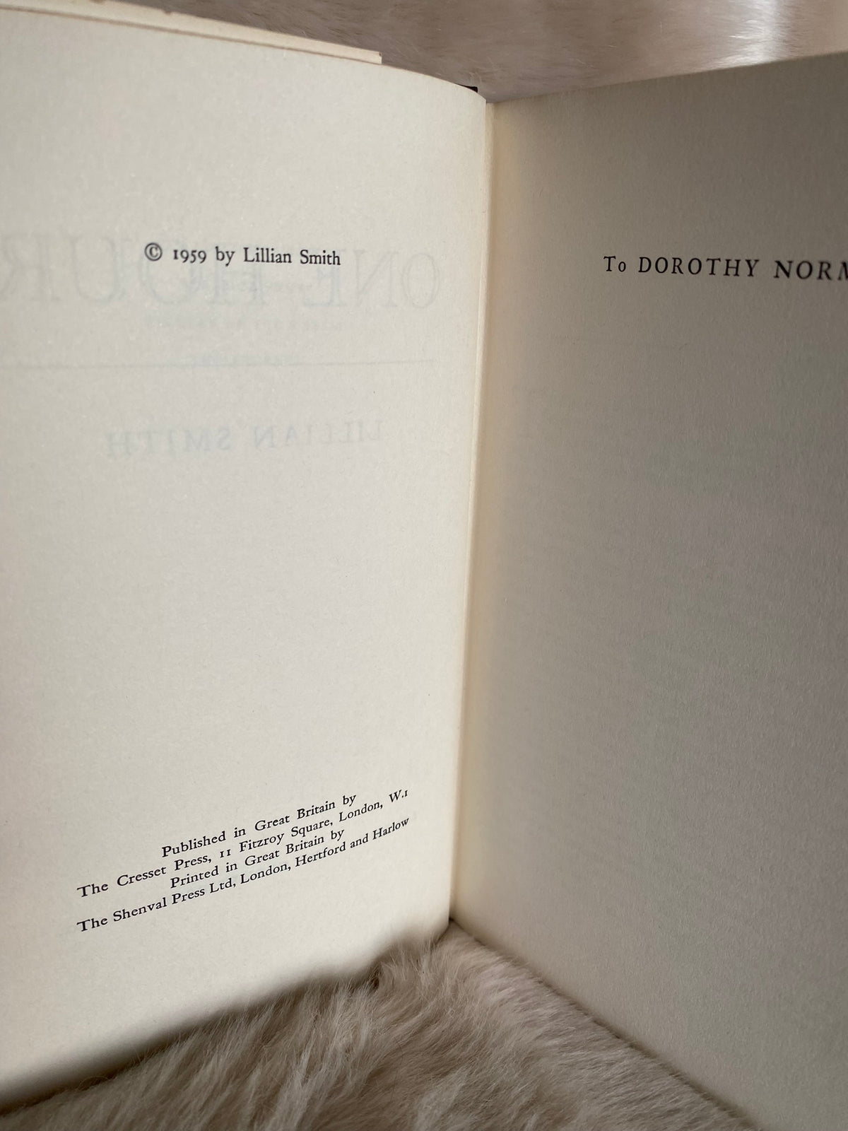 1960: One Hour, by Lillian Smith