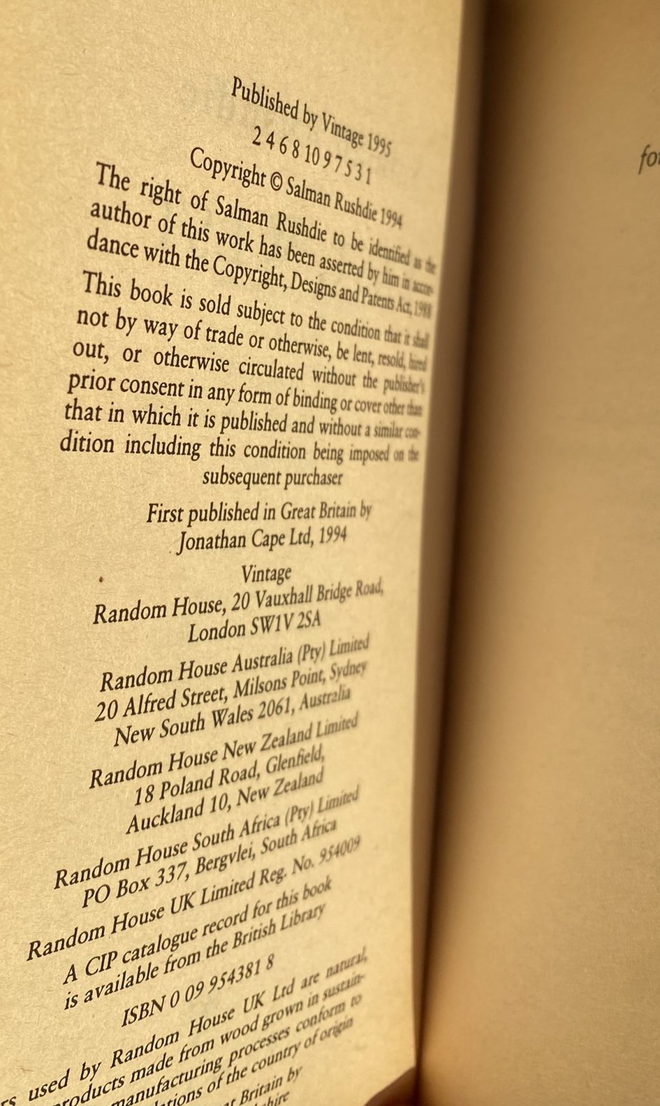 1995: East, West, by Salman Rushdie
