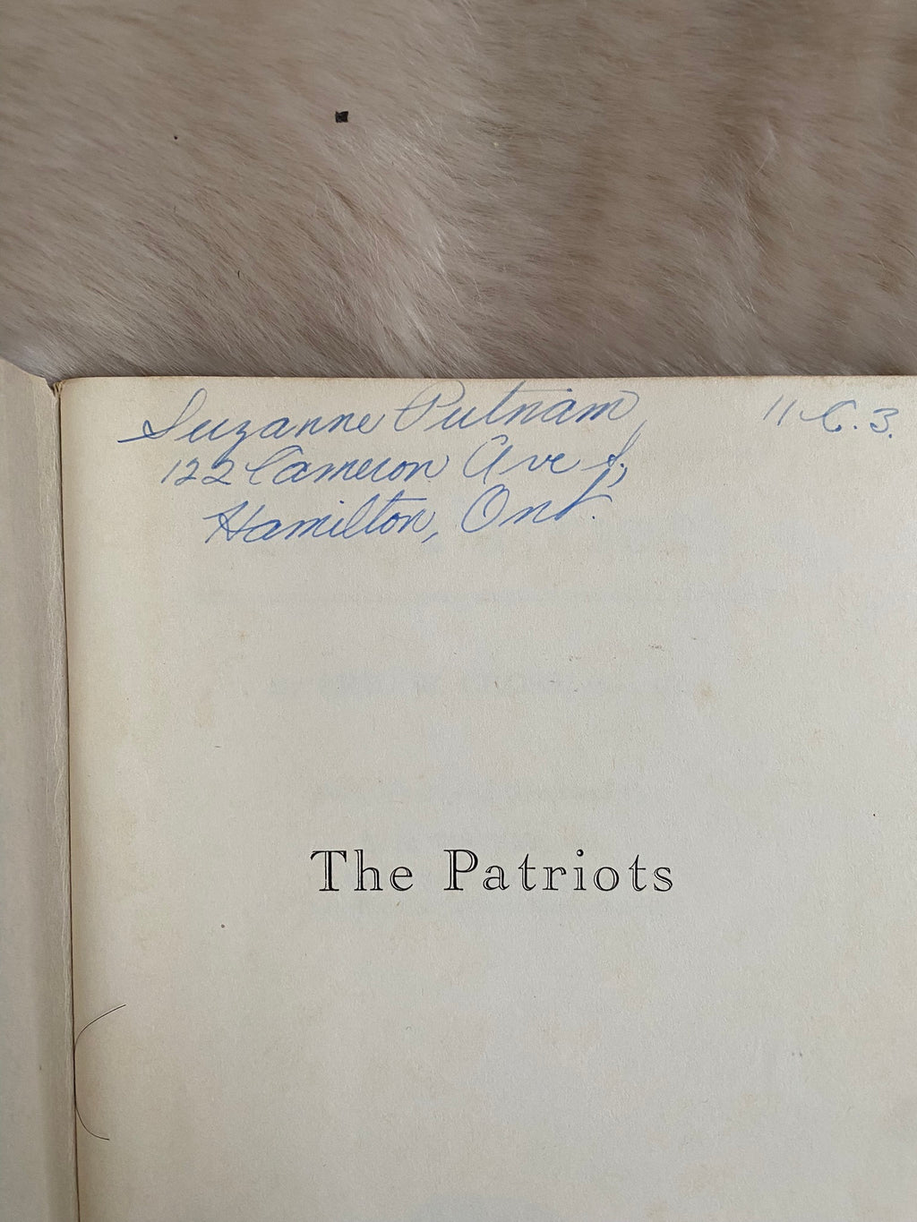 1955: The Patriots: A Canadian Historical Play in Three Acts, by E. W. Cross