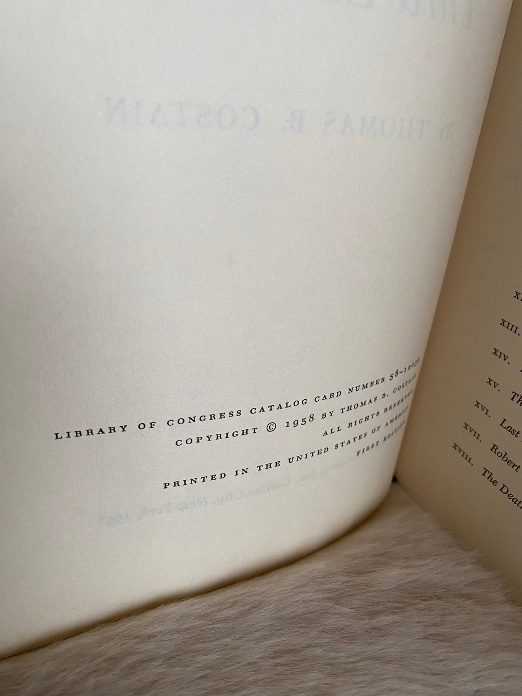 1958 First Edition: The Pageant of England: the Three Edwards, by Thomas B. Costain