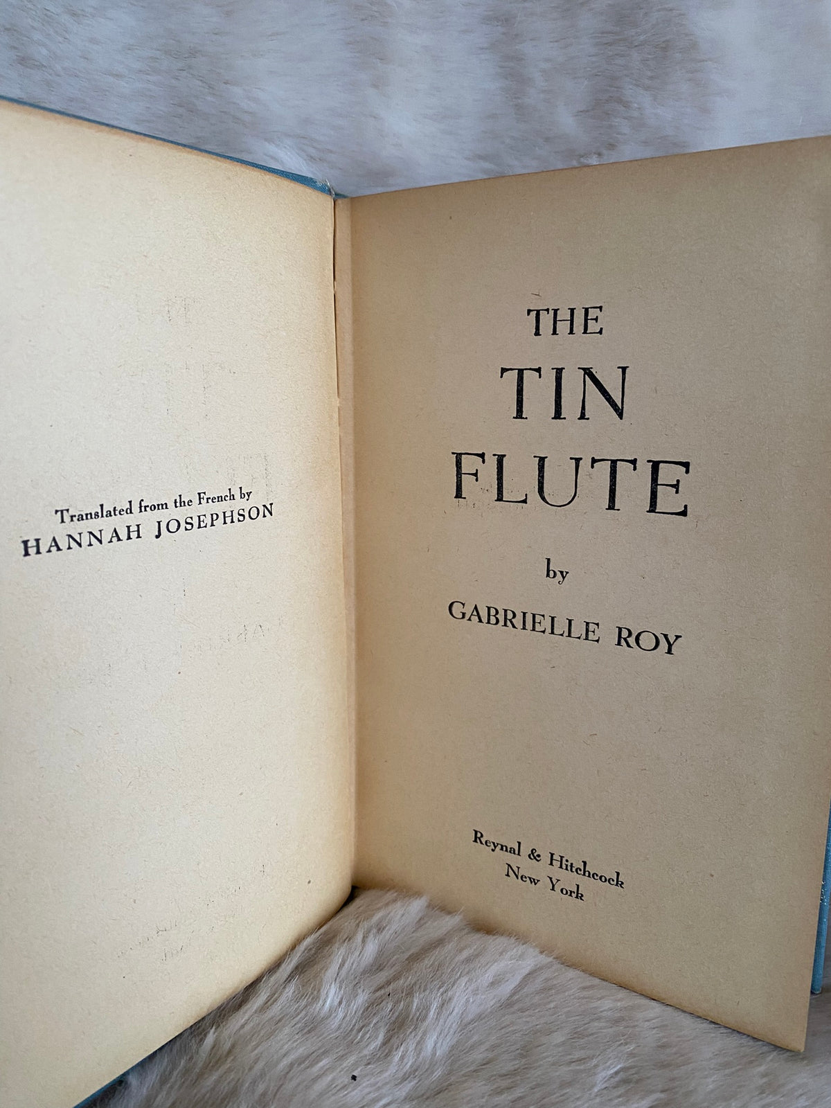 1947 First Edition: The Tin Flute, by Gabrielle Roy