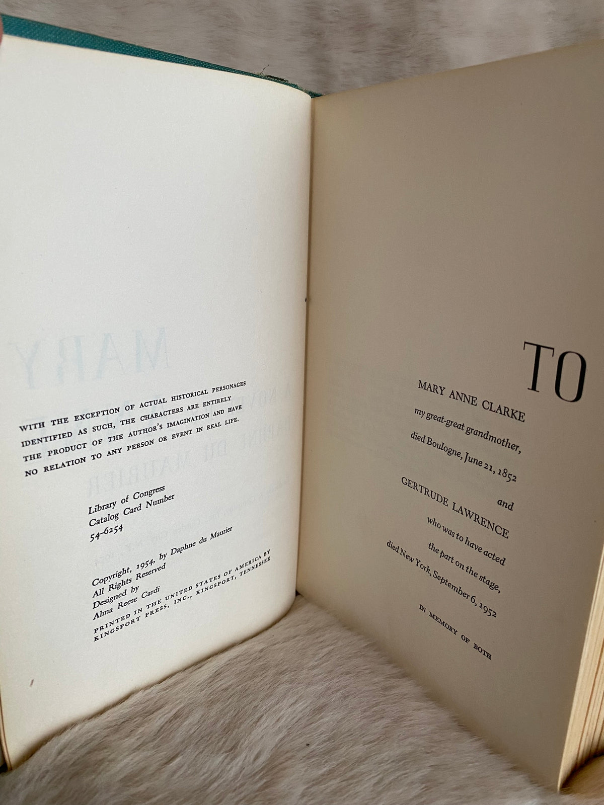 1954: Mary Anne, by Daphne Du Maurier