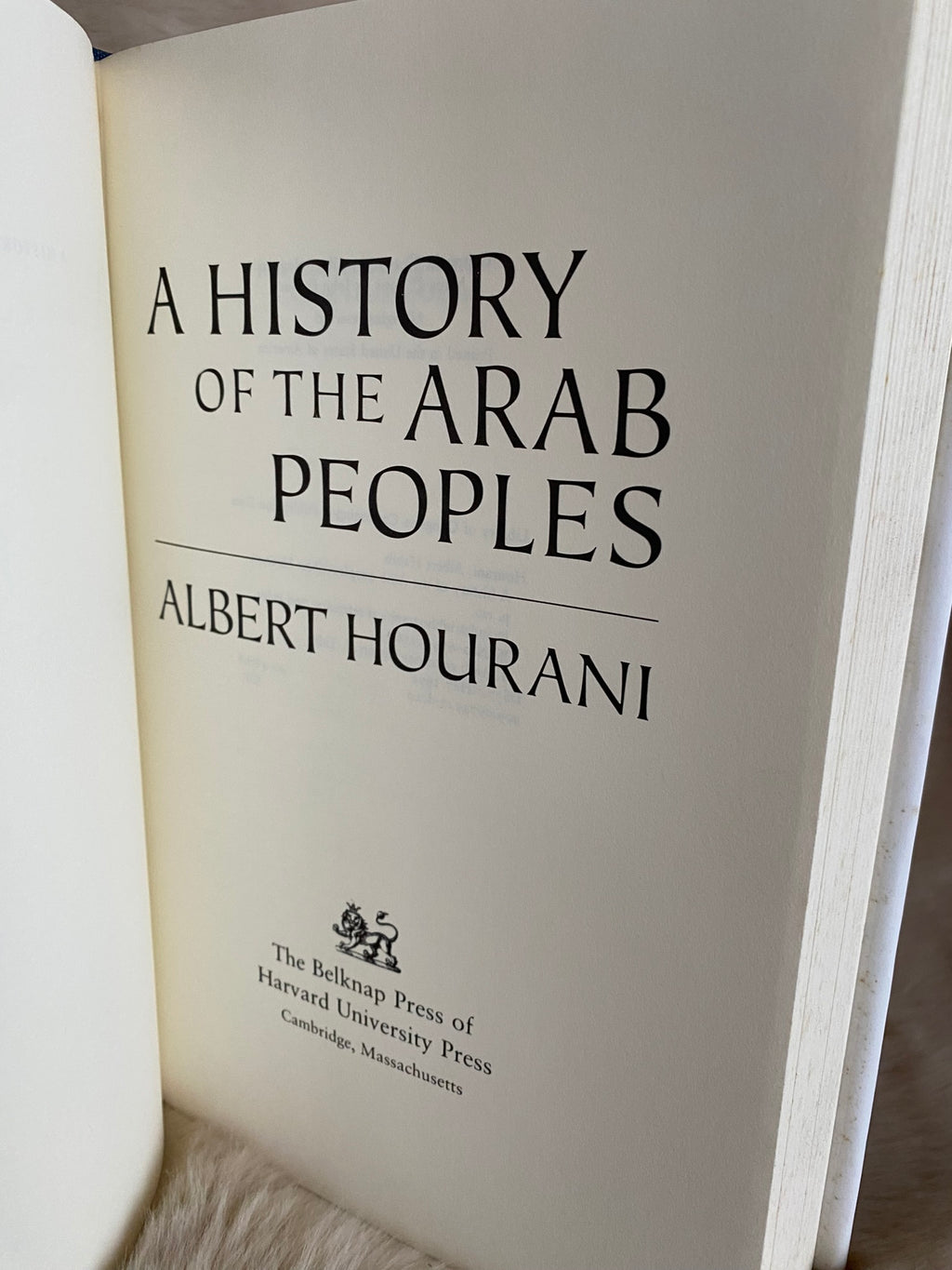 1991: A History of the Arab Peoples, by Albert Hourani