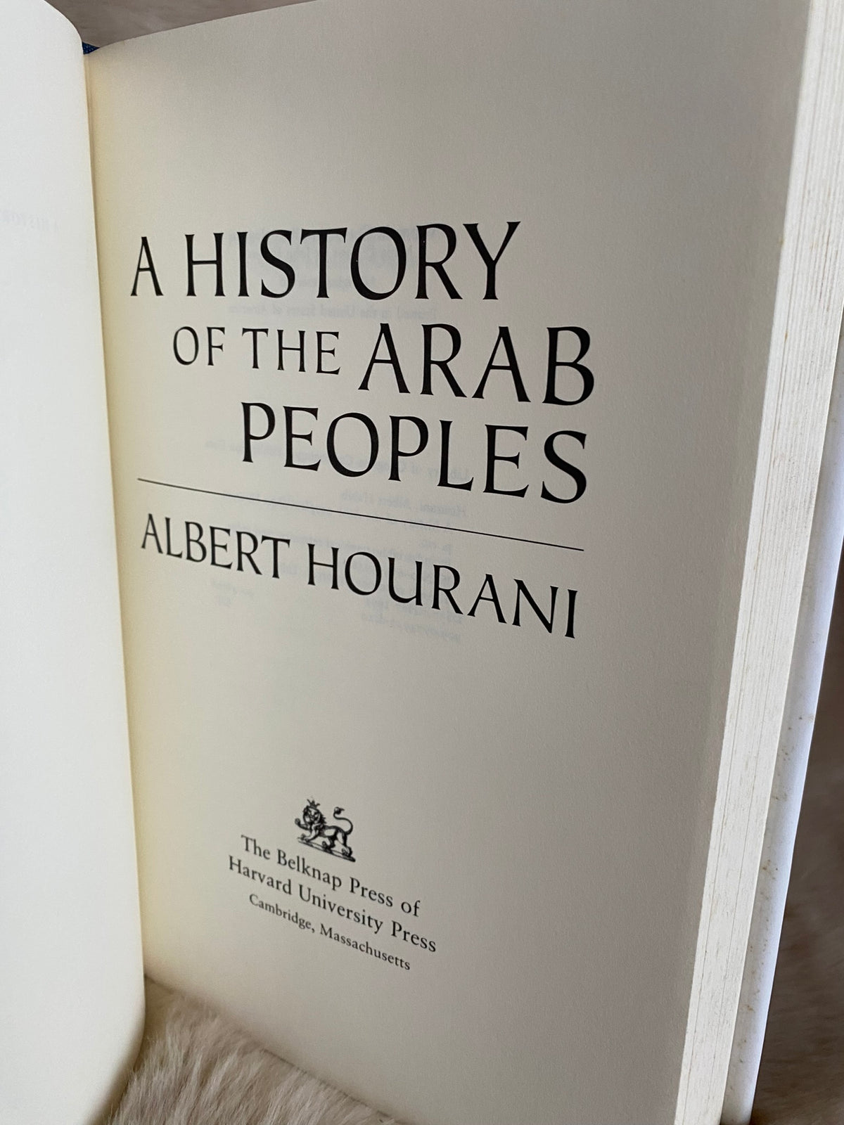 1991: A History of the Arab Peoples, by Albert Hourani