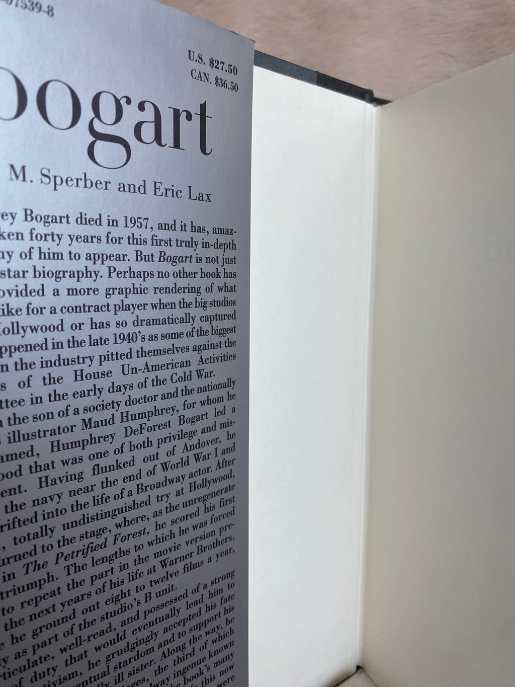 1997 First Edition: Bogart, by A. M. Sperber and Eric Lax
