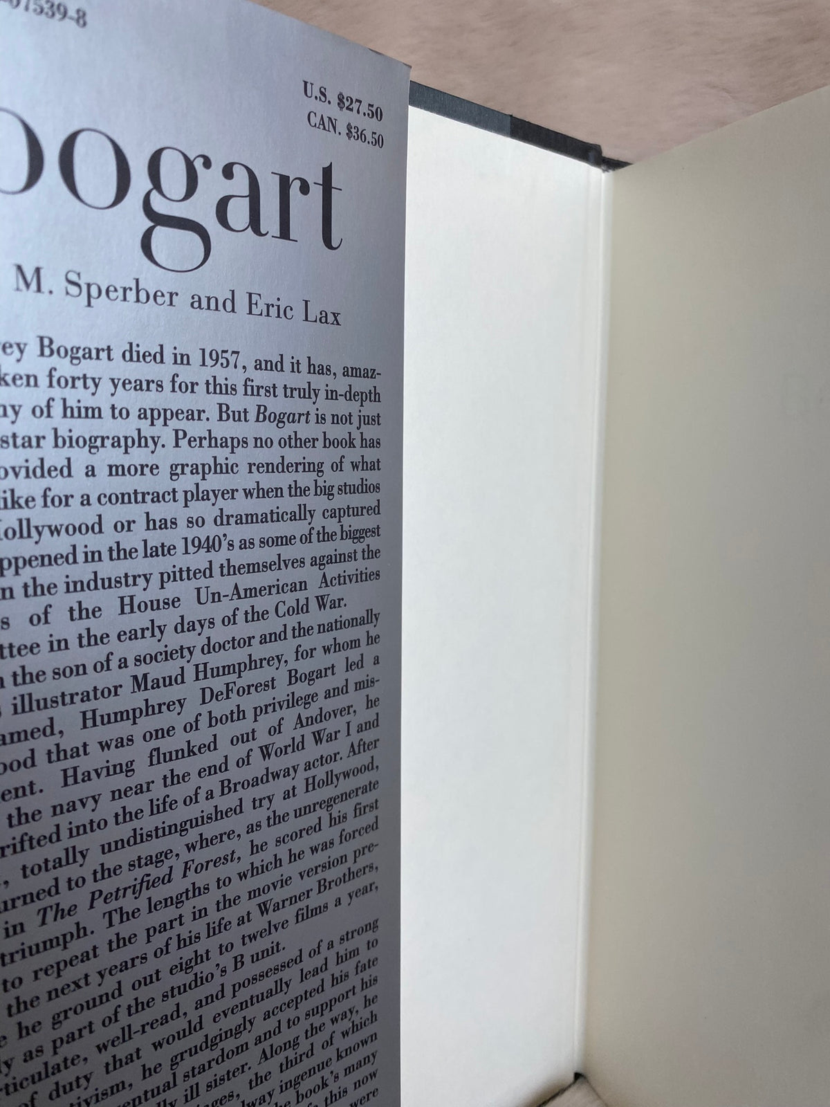 1997 First Edition: Bogart, by A. M. Sperber and Eric Lax