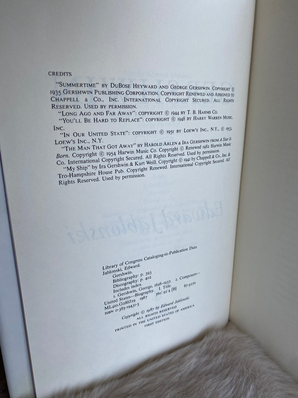 1987: Gershwin, by Edward Jablonski