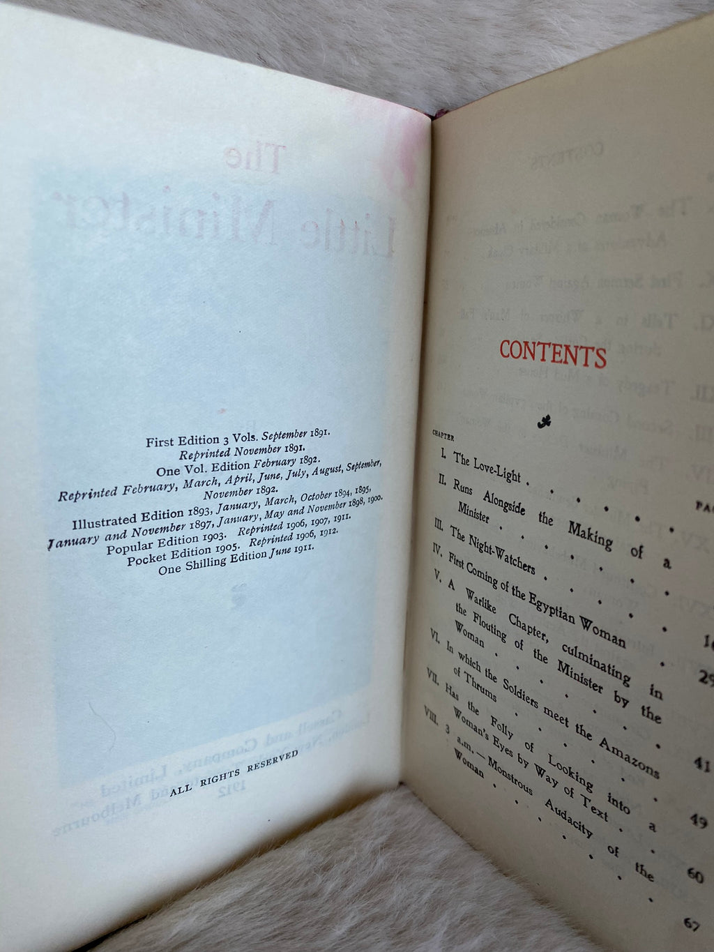 1912: The Little Minister, by J. M. Barrie