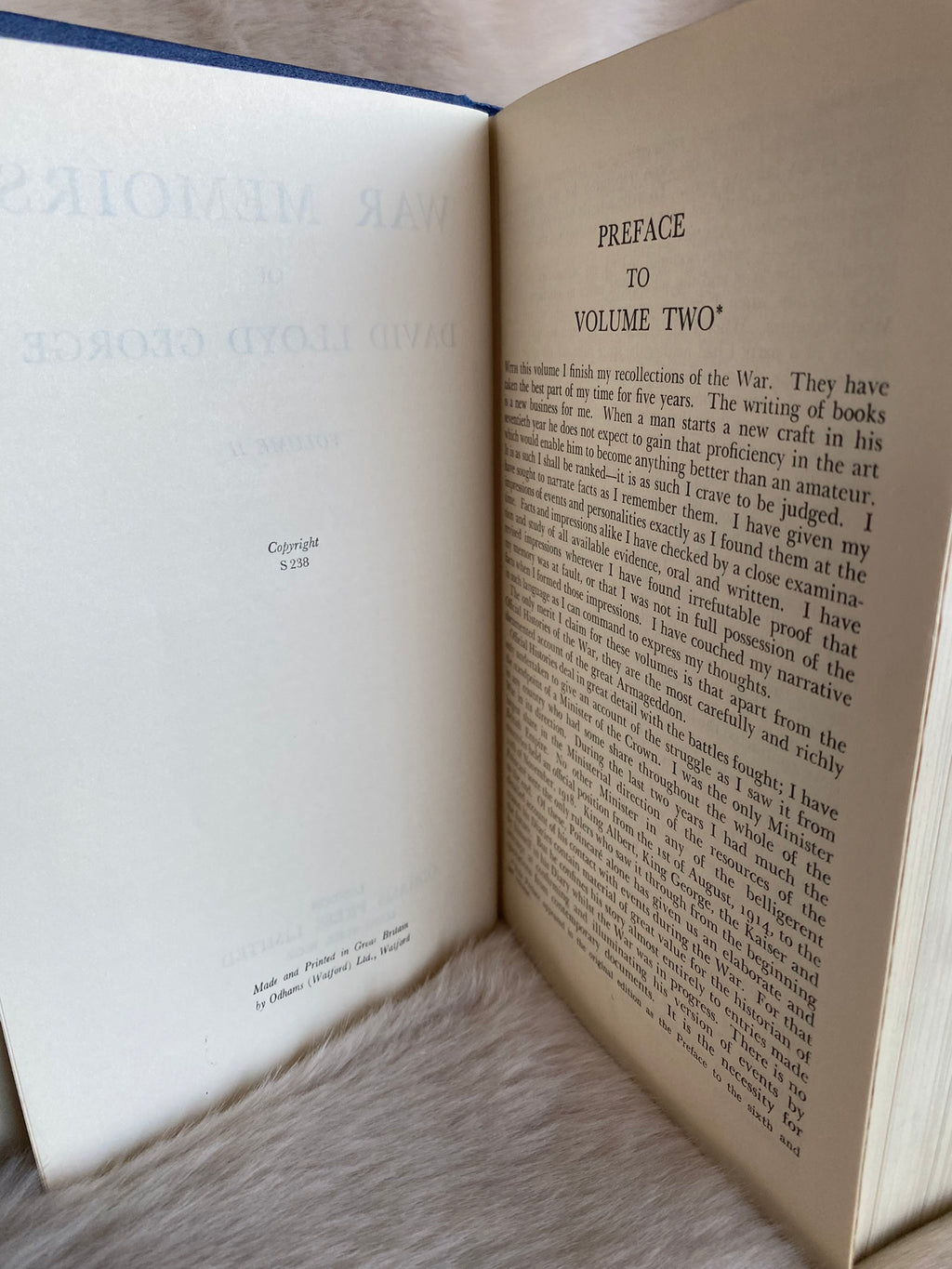 War Memoirs of David lloyd George, volumes I and II