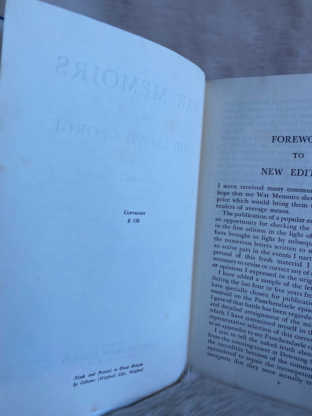 War Memoirs of David lloyd George, volumes I and II