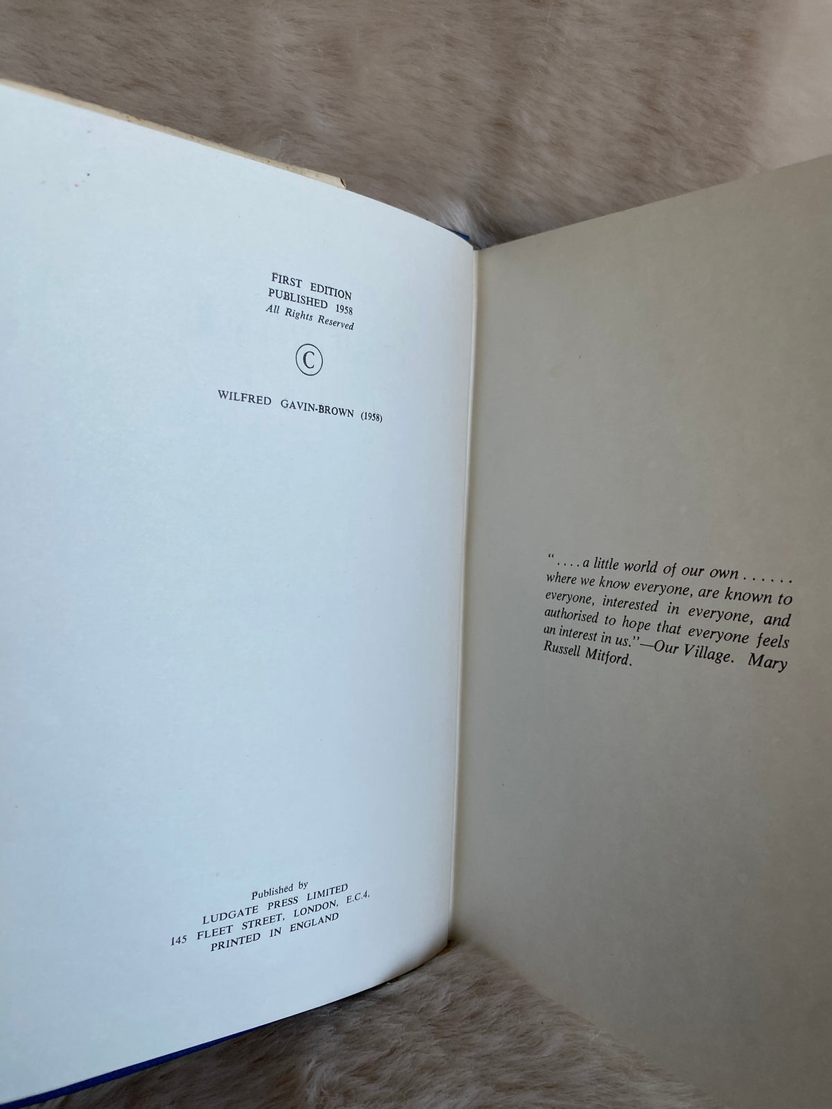 1958 First Edition: Their Village, by Wilfried Gavin-Brown