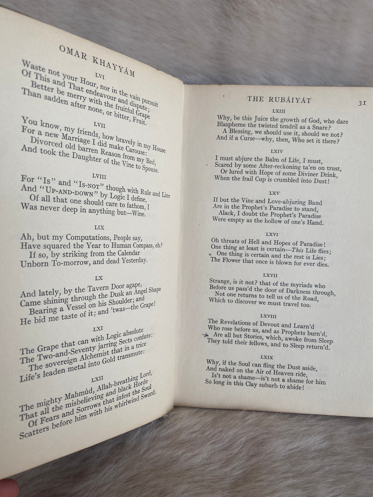 The Rubaiyat of Omar Khayyam &amp; Six Plays of Calderon, translated by Edward Fitzgerald