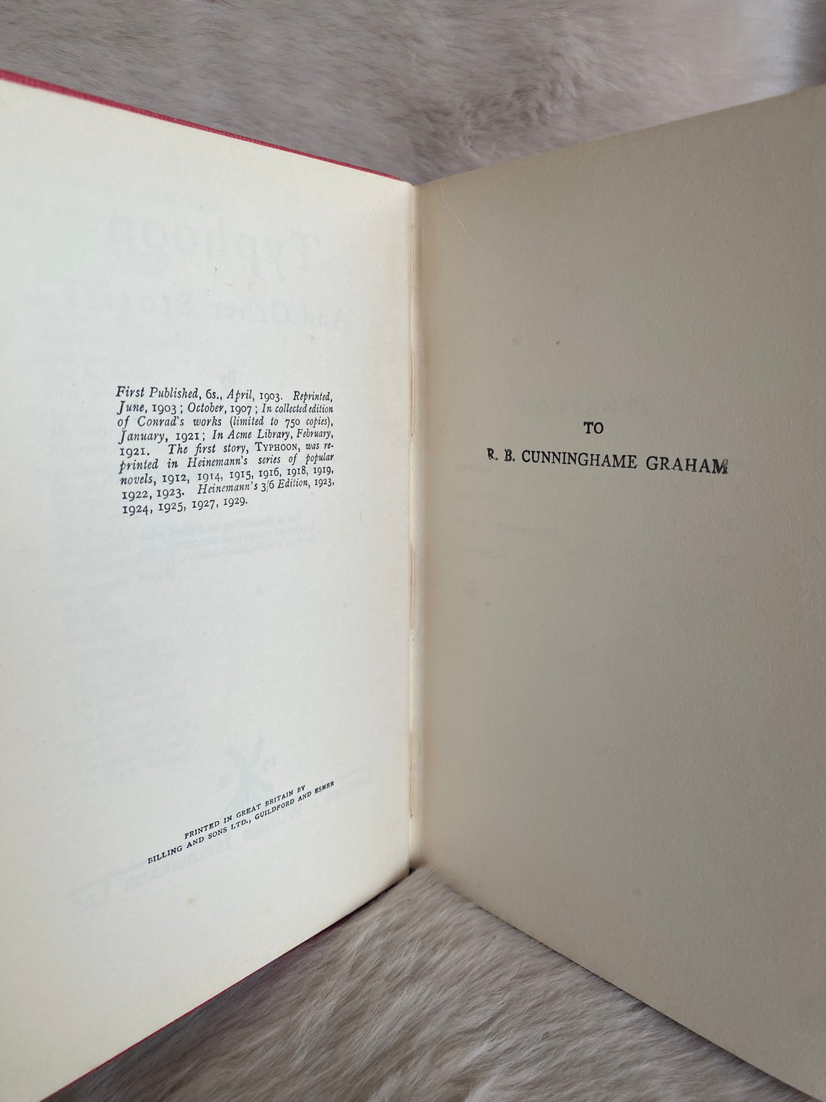 1929: Typhoon and Other Stories, by Joseph Conrad