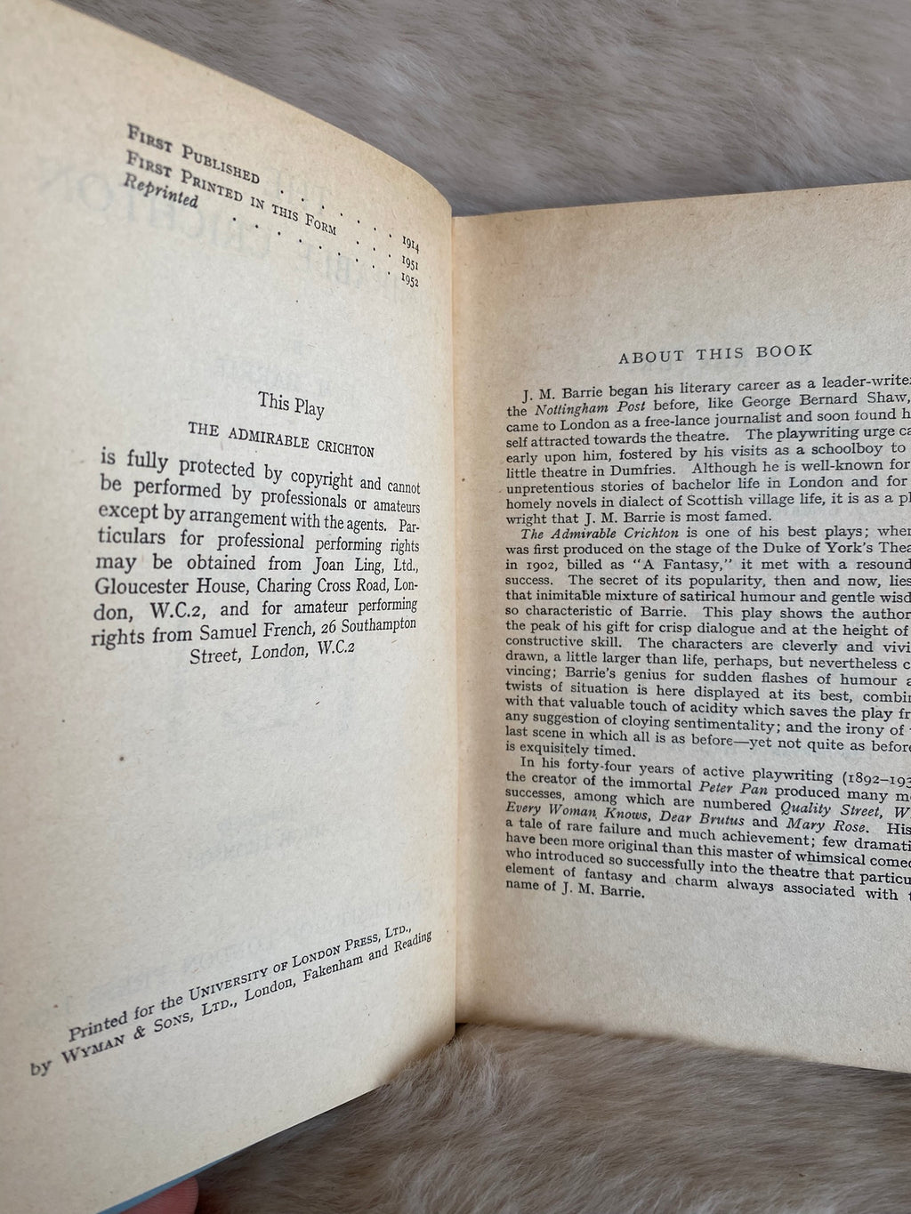 1952: The Admirable Crichton, by J. M. Barrie