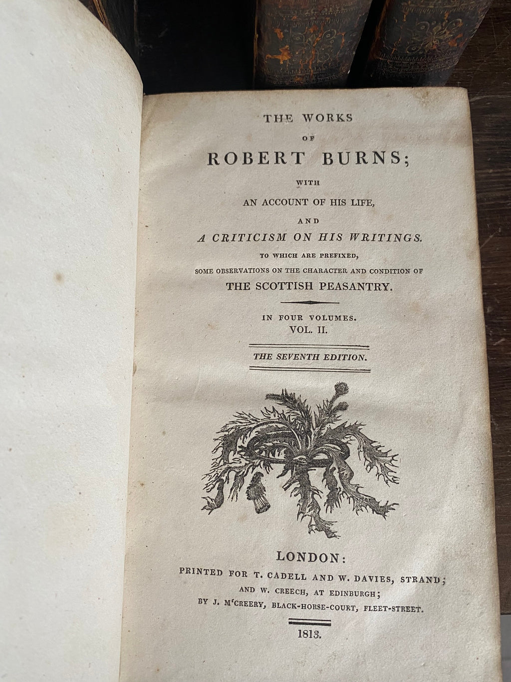 1813: The Works of Robert Burns in 4 Volumes