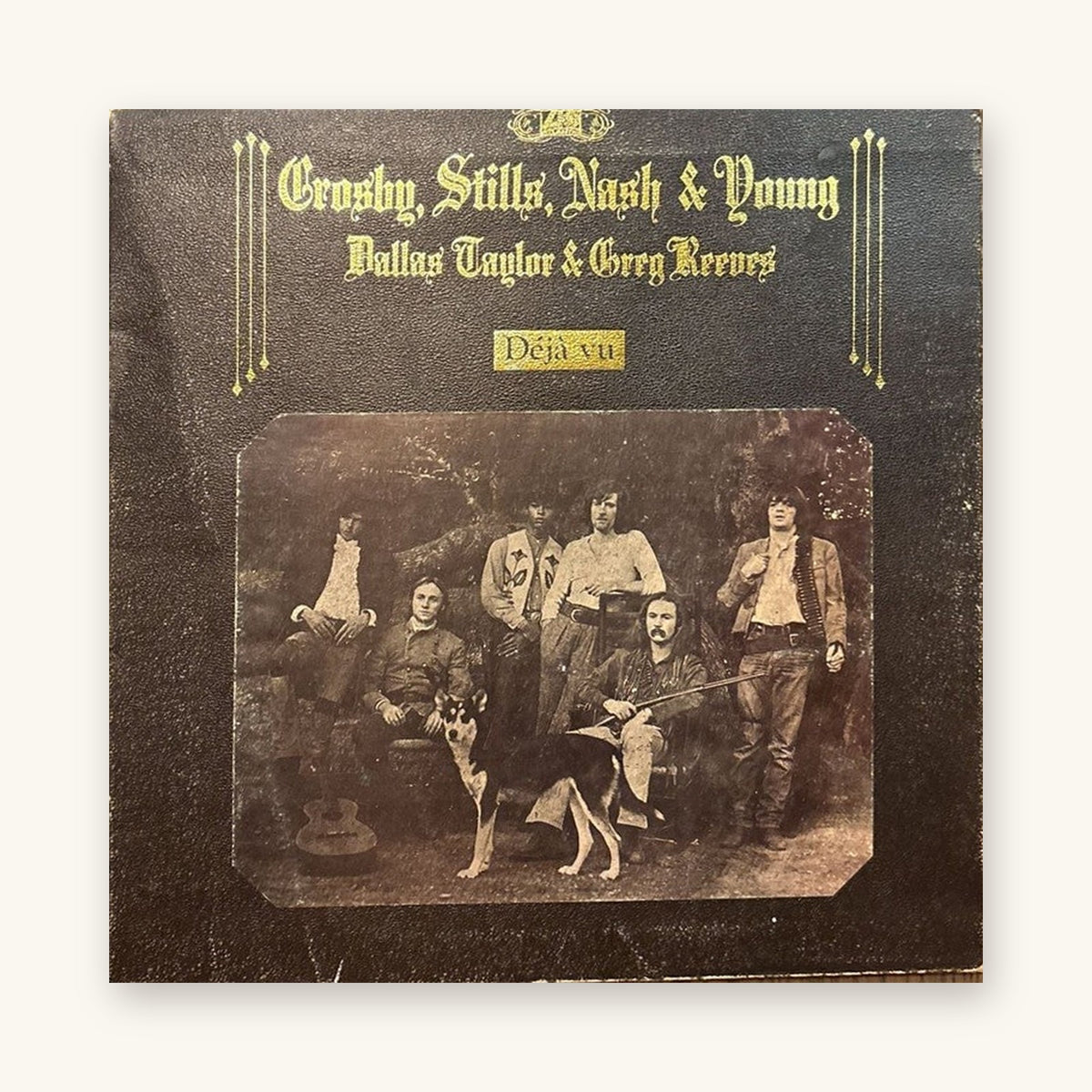 Crosby, Stills, Nash & Young - Déjà Vu, тэкстураваны вінілавы альбом у разваротнай вокладцы (1970)