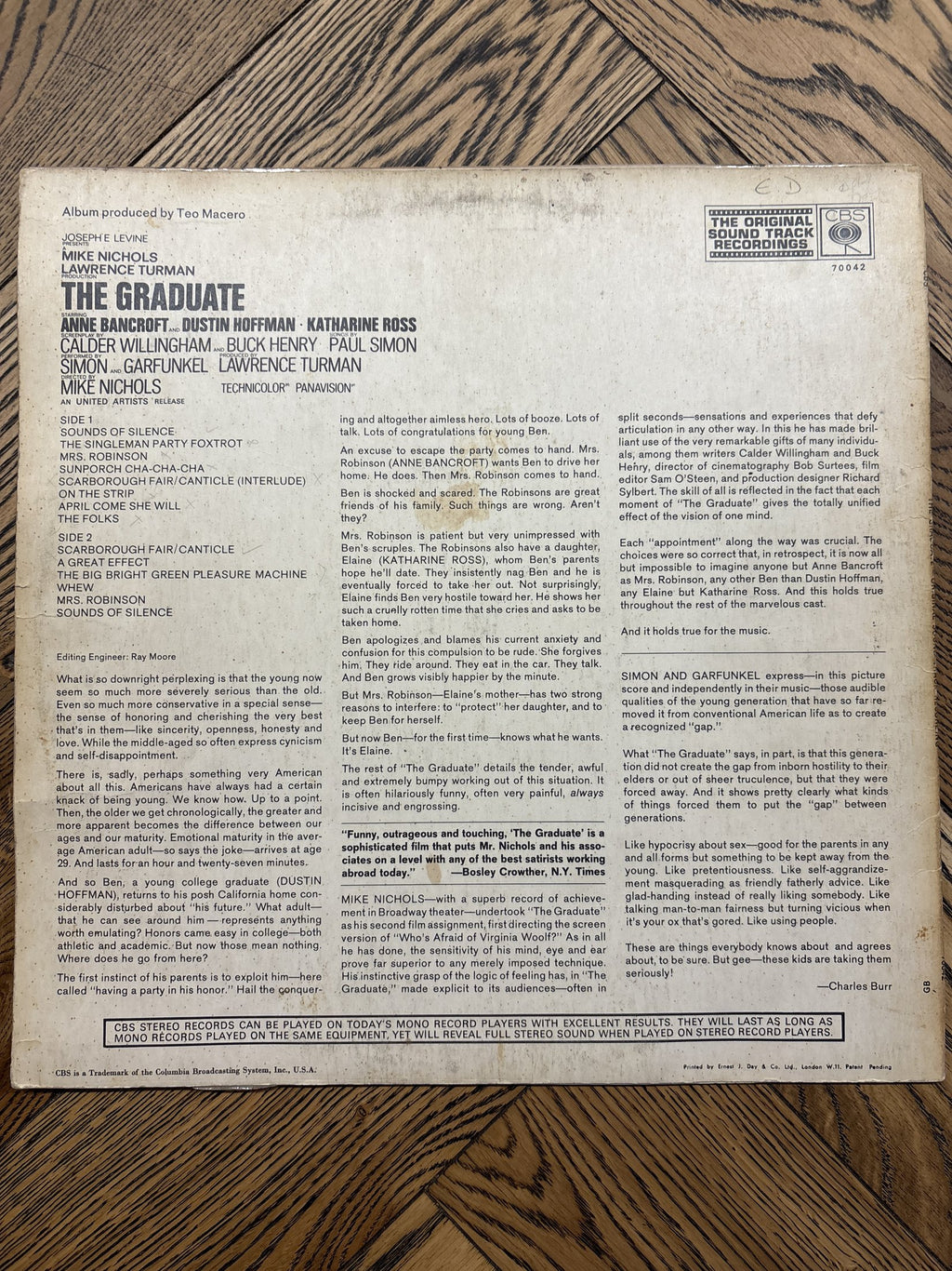 Paul Simon, Simon &amp; Garfunkel, Dave Grusin - The Graduate | 1968 | Columbia Masterworks | Vinyl LP