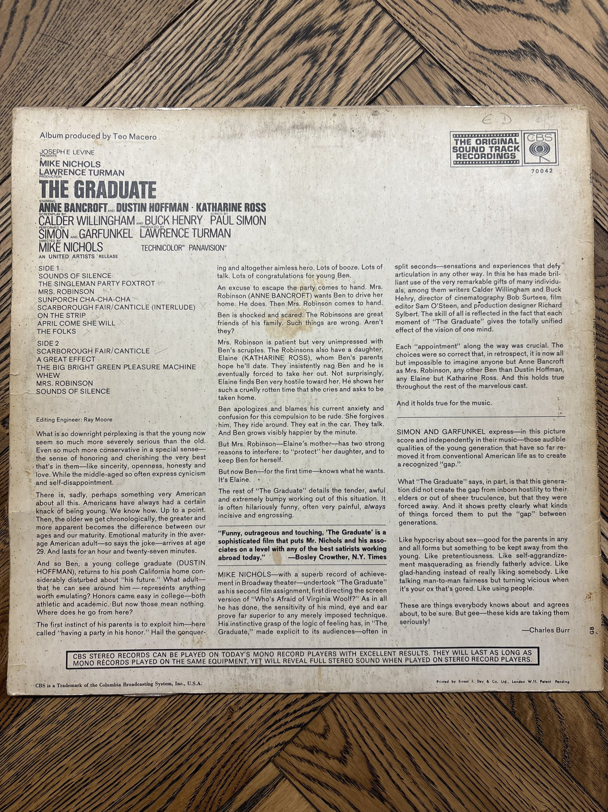 Paul Simon, Simon &amp; Garfunkel, Dave Grusin - The Graduate | 1968 | Columbia Masterworks | Vinyl LP