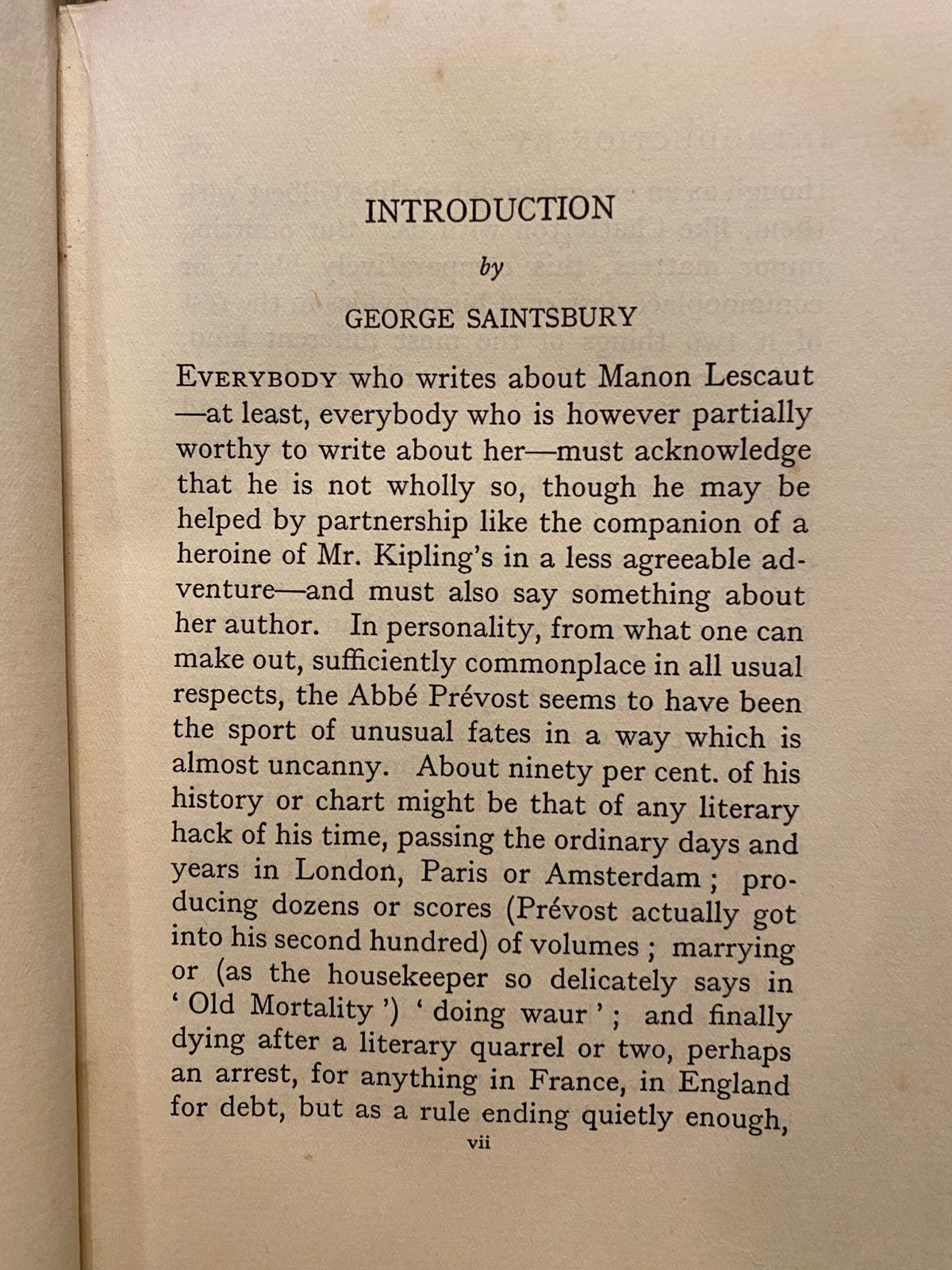 1931: The History of Chevalier Des Grieux and of Manon Lescaut, by Abbe Prevost D'Exiles