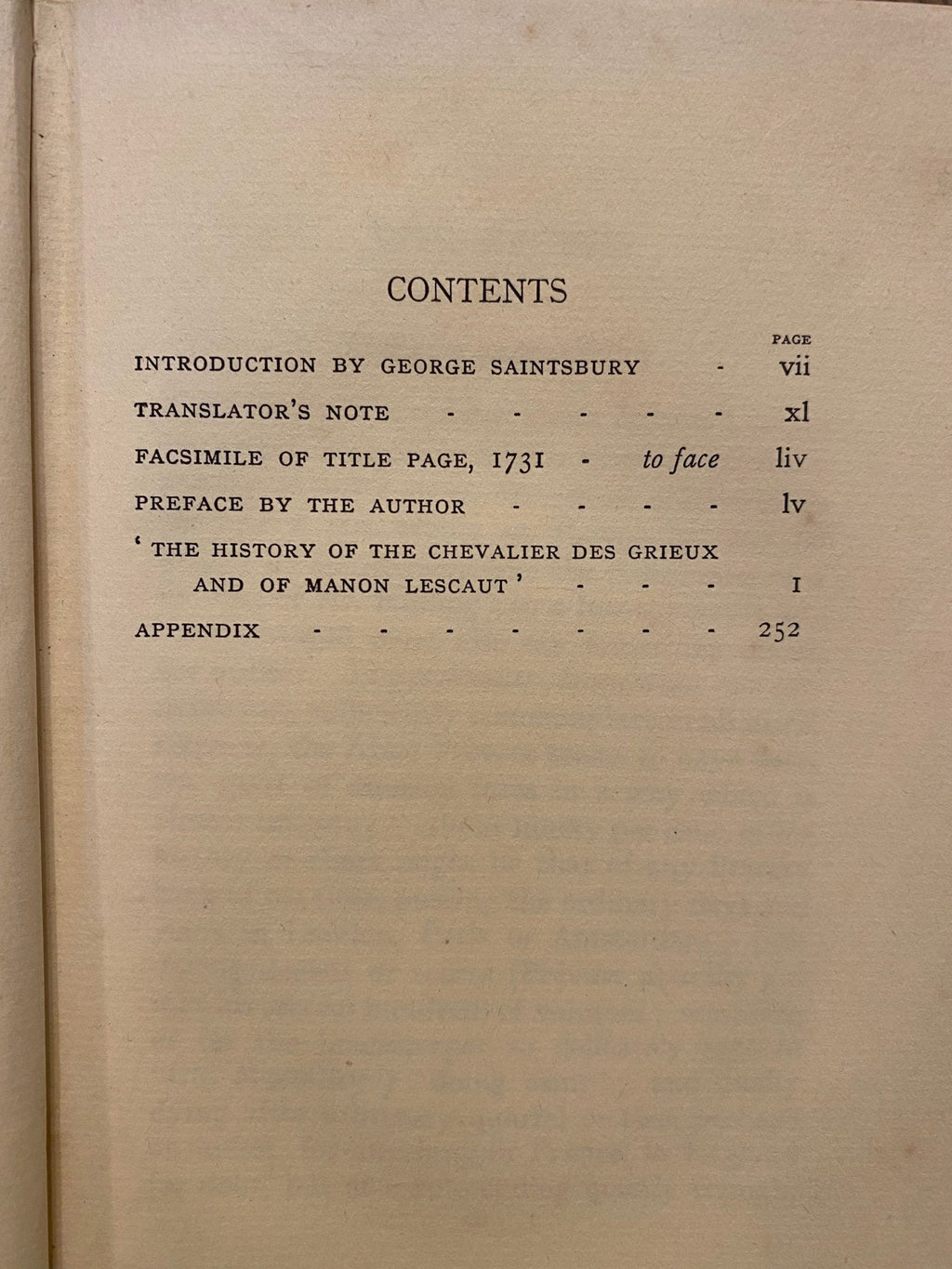 1931: The History of Chevalier Des Grieux and of Manon Lescaut, by Abbe Prevost D'Exiles