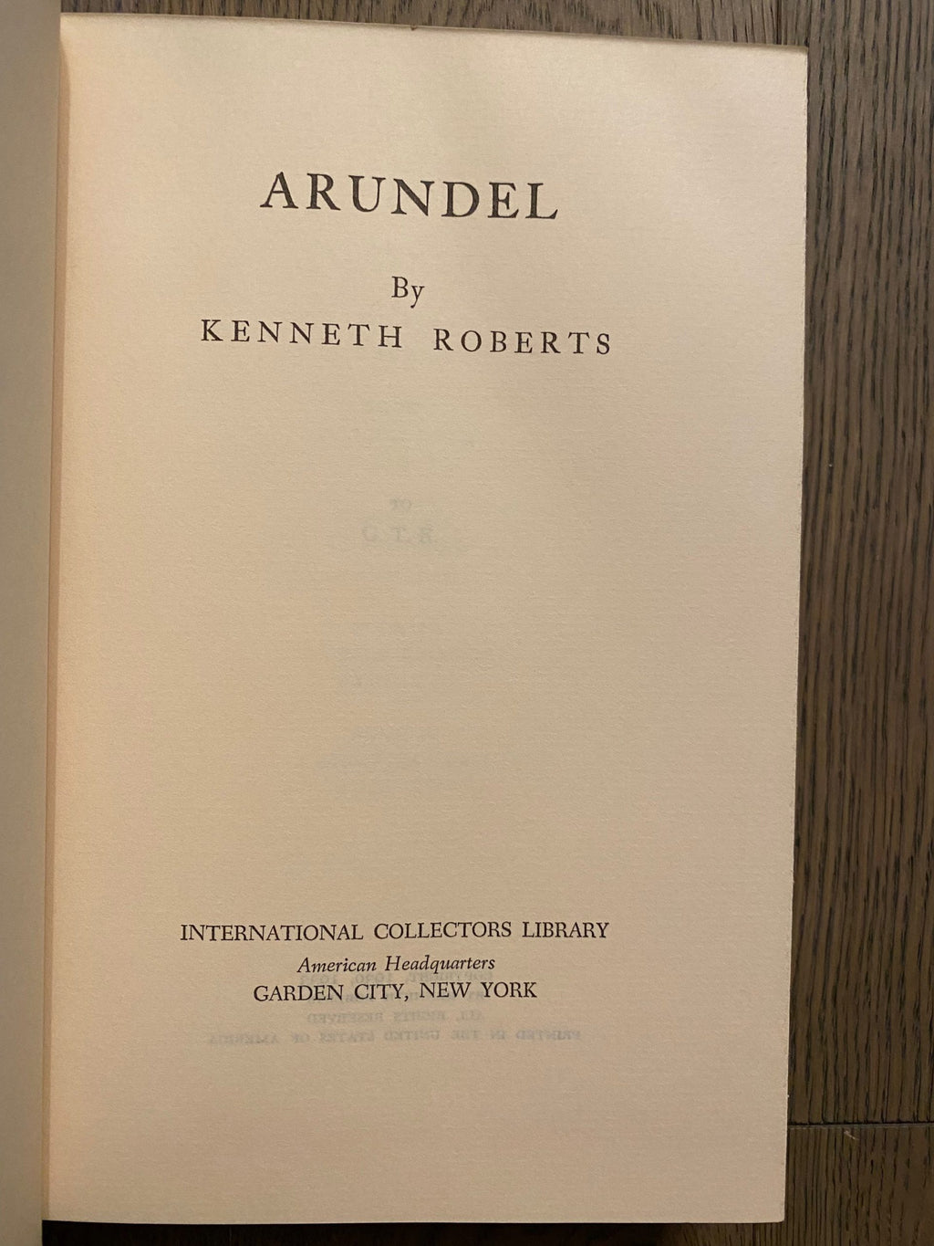 1969: Arundel, by Kenneth Roberts, International Collectors Library