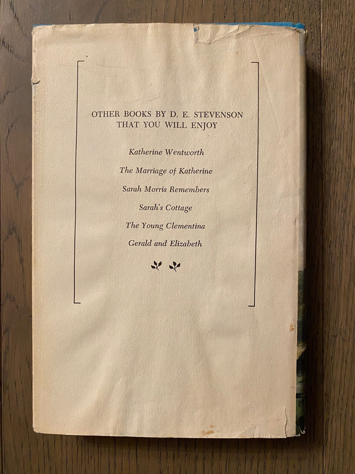 1971 First Edition: The House of the Deer, by D. E. Stevenson