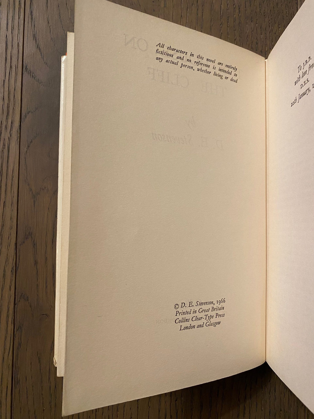 1966 First Edition: The House on the Cliff, D. E. Stevenson