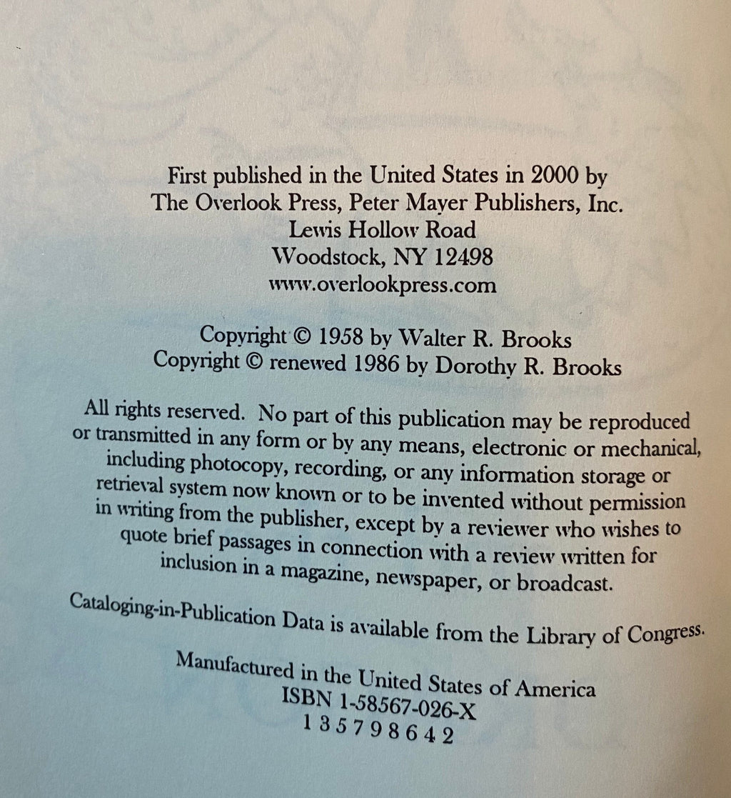 Freddy and the Dragon, by Walter R. Brooks, illustrated by Kurt Wiese, the Overlook Press, 2000