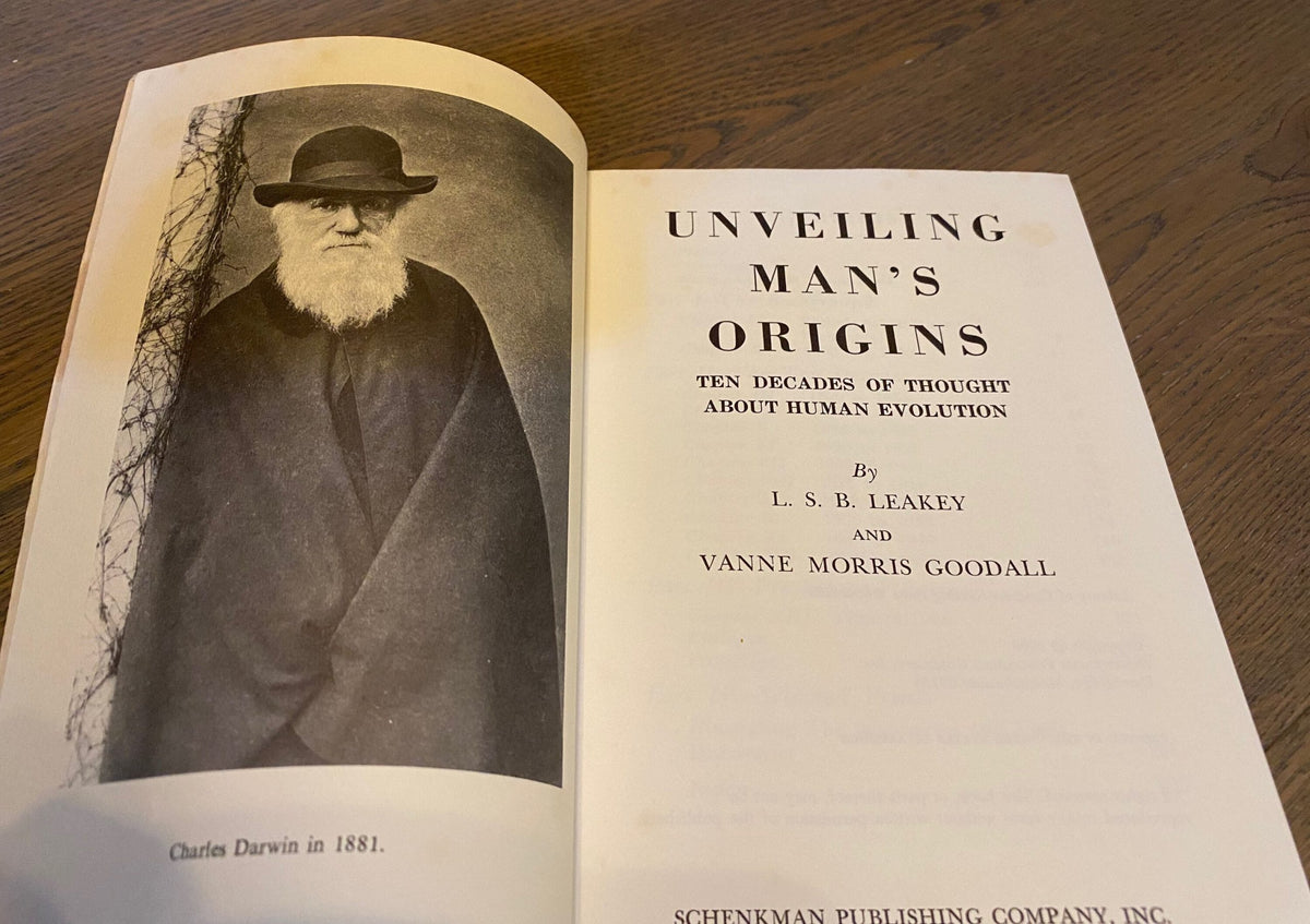 1969 Unveiling Man's Origins: Ten Decades of Thought About Human Evolution, by L.S.B. Leakey and Vanne Morris Goodal