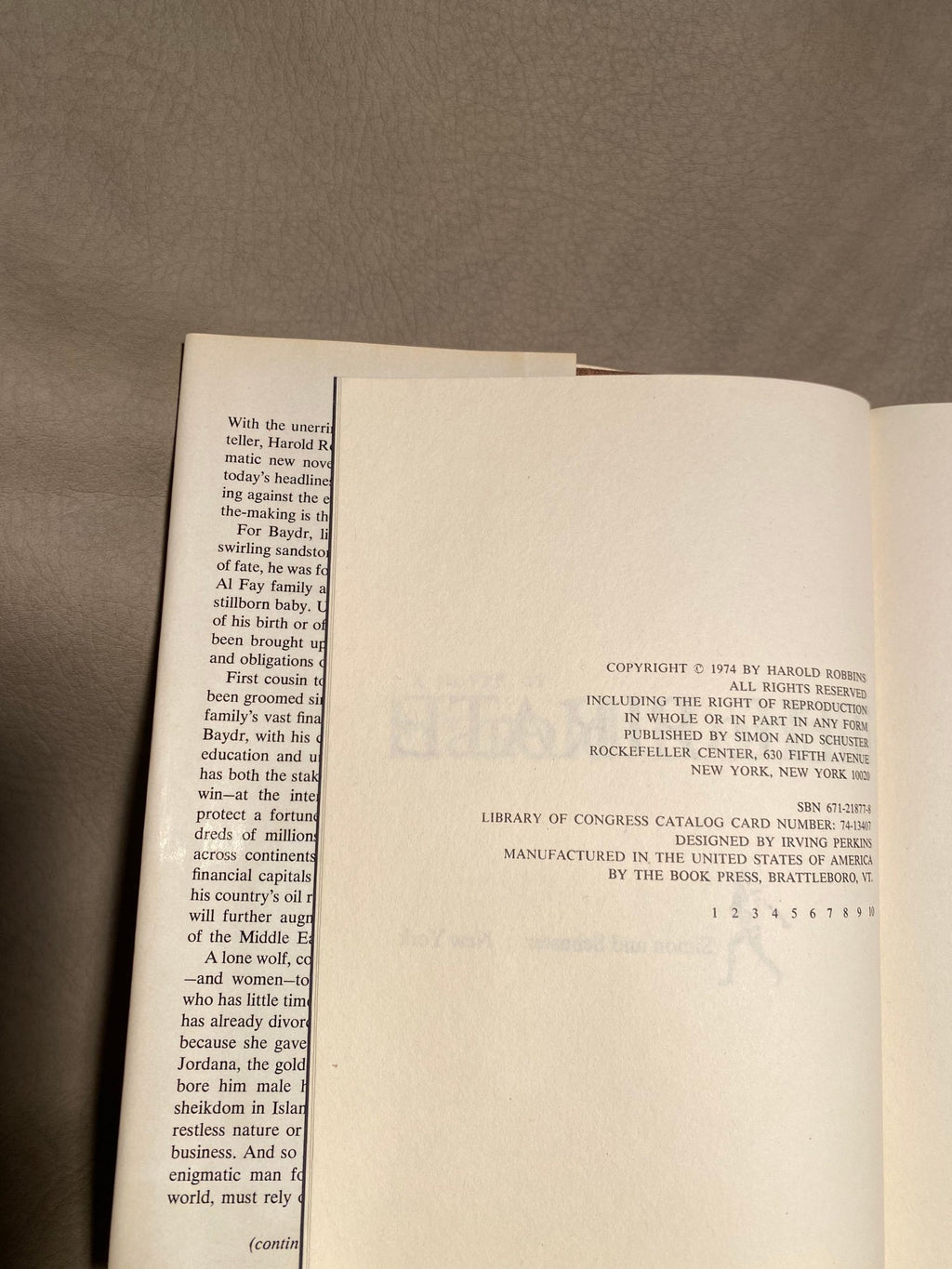 1974 First Edition: The Pirate, by Harold Robbins
