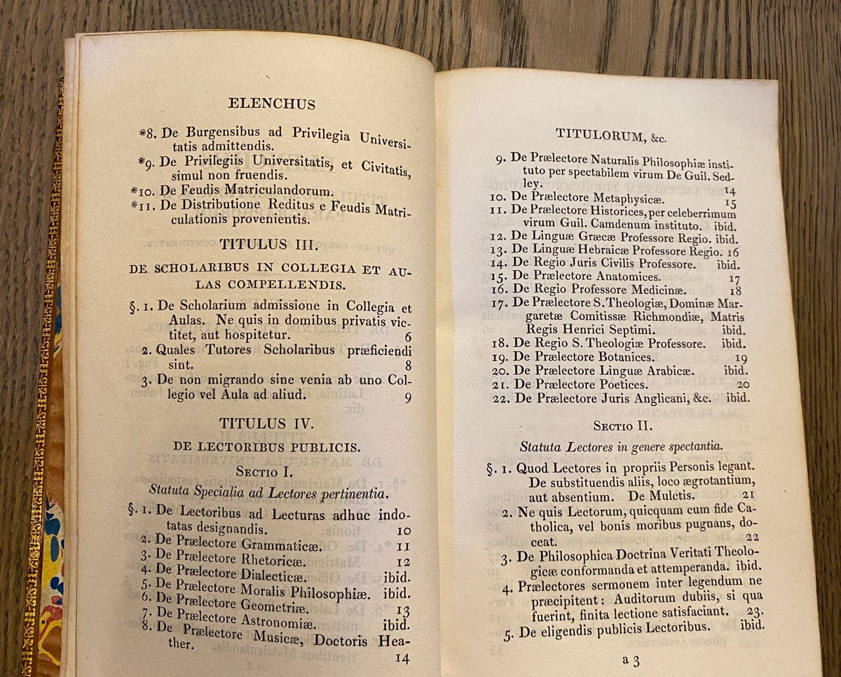 1834 Parecbolae sive excerpta e corpore statutorum Universitatis Oxoniensis