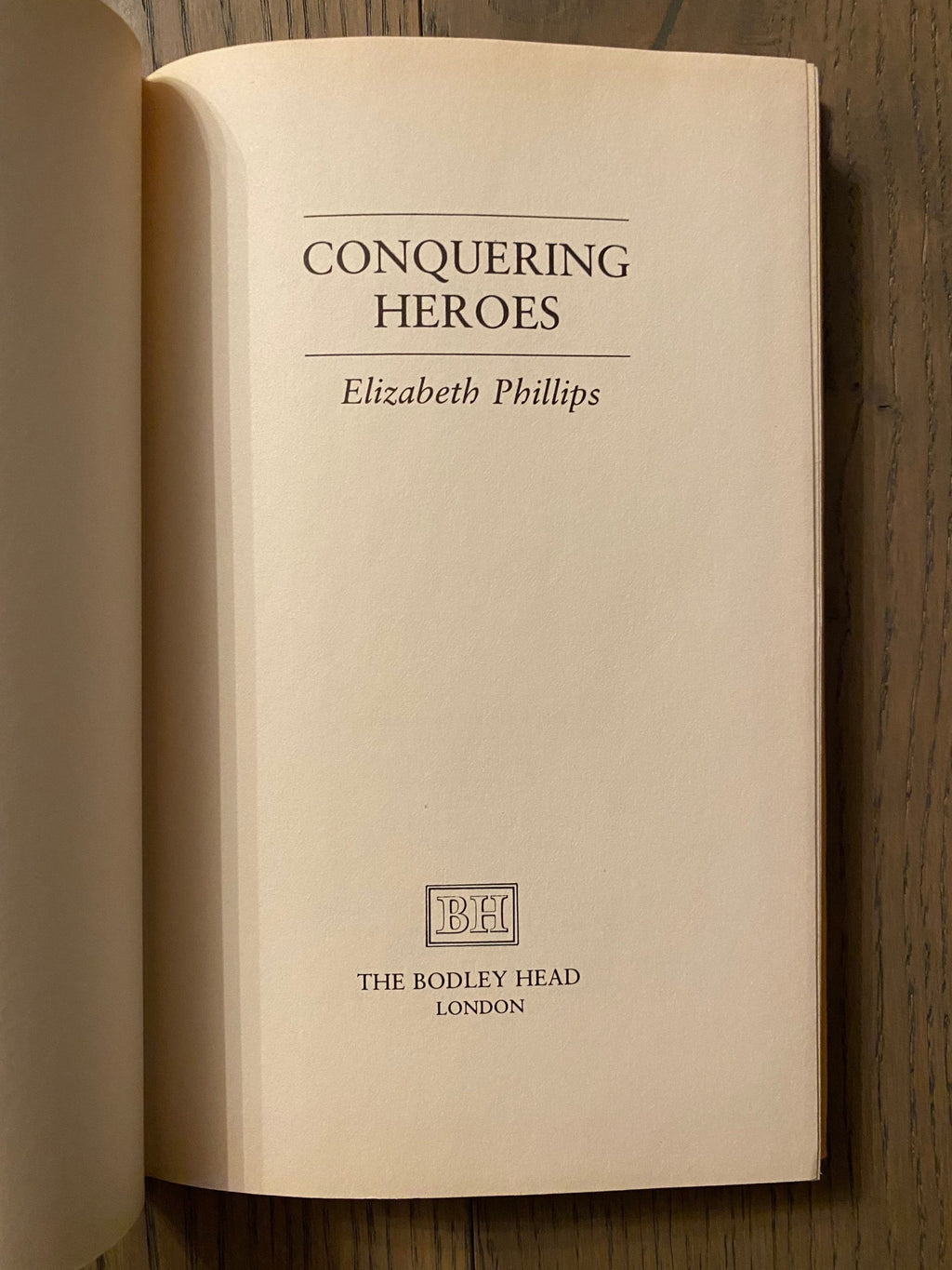 1985 First Edition: Conquering Heroes, by Elizabeth Phillips