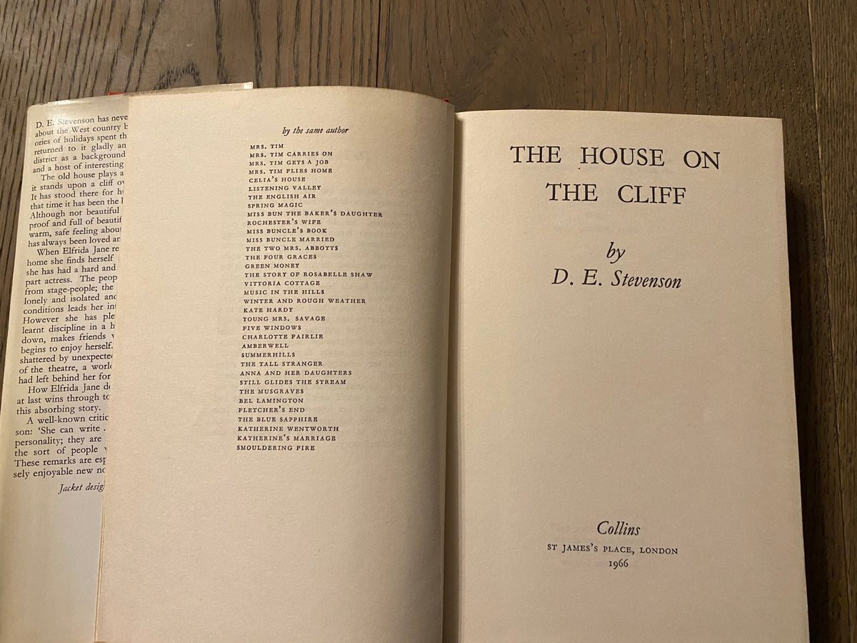 1966 First Edition: The House on the Cliff, D. E. Stevenson