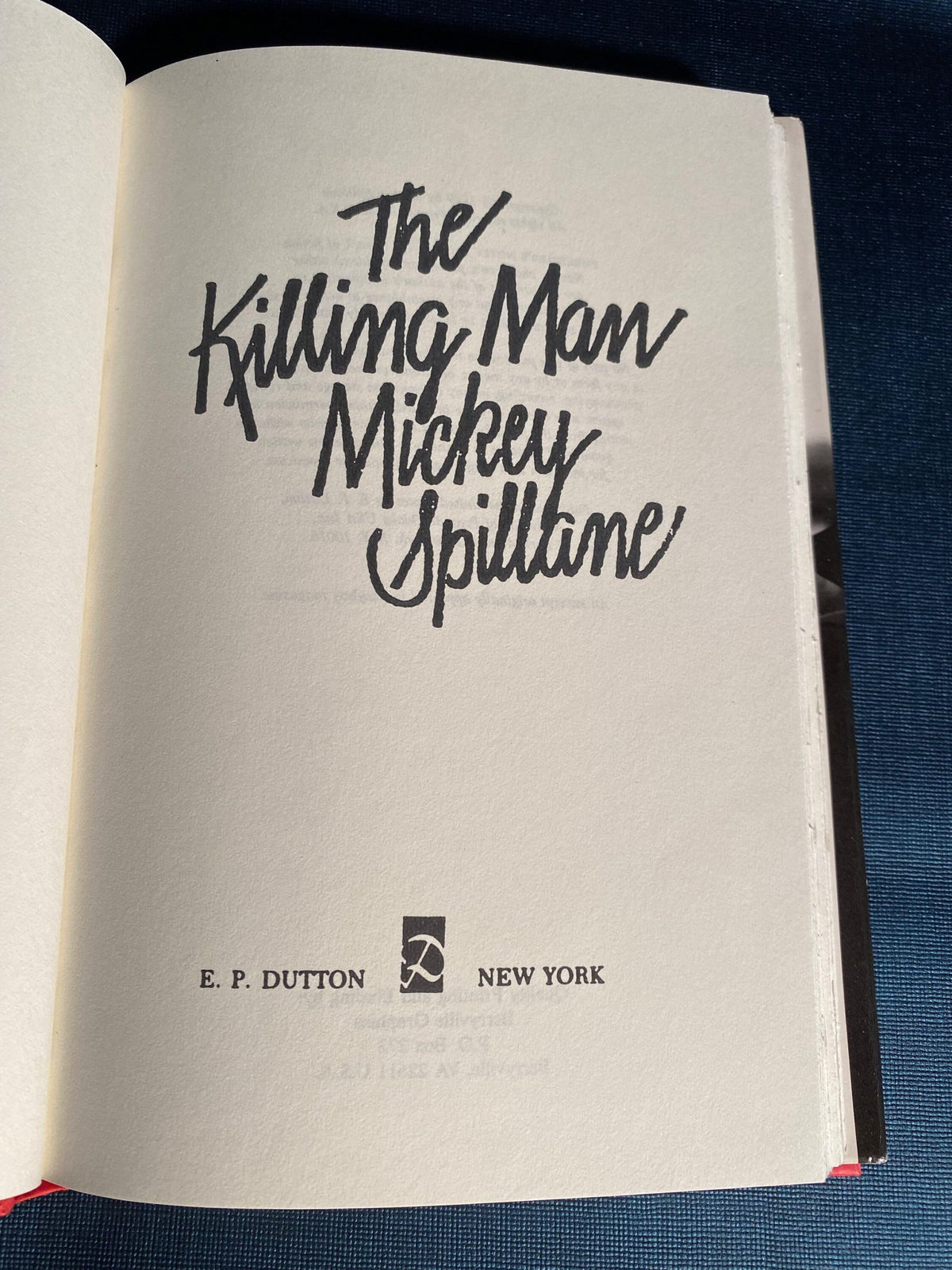 1989 first trade edition: The Killing Man, by Mike Hammer (Mikey Spillane)