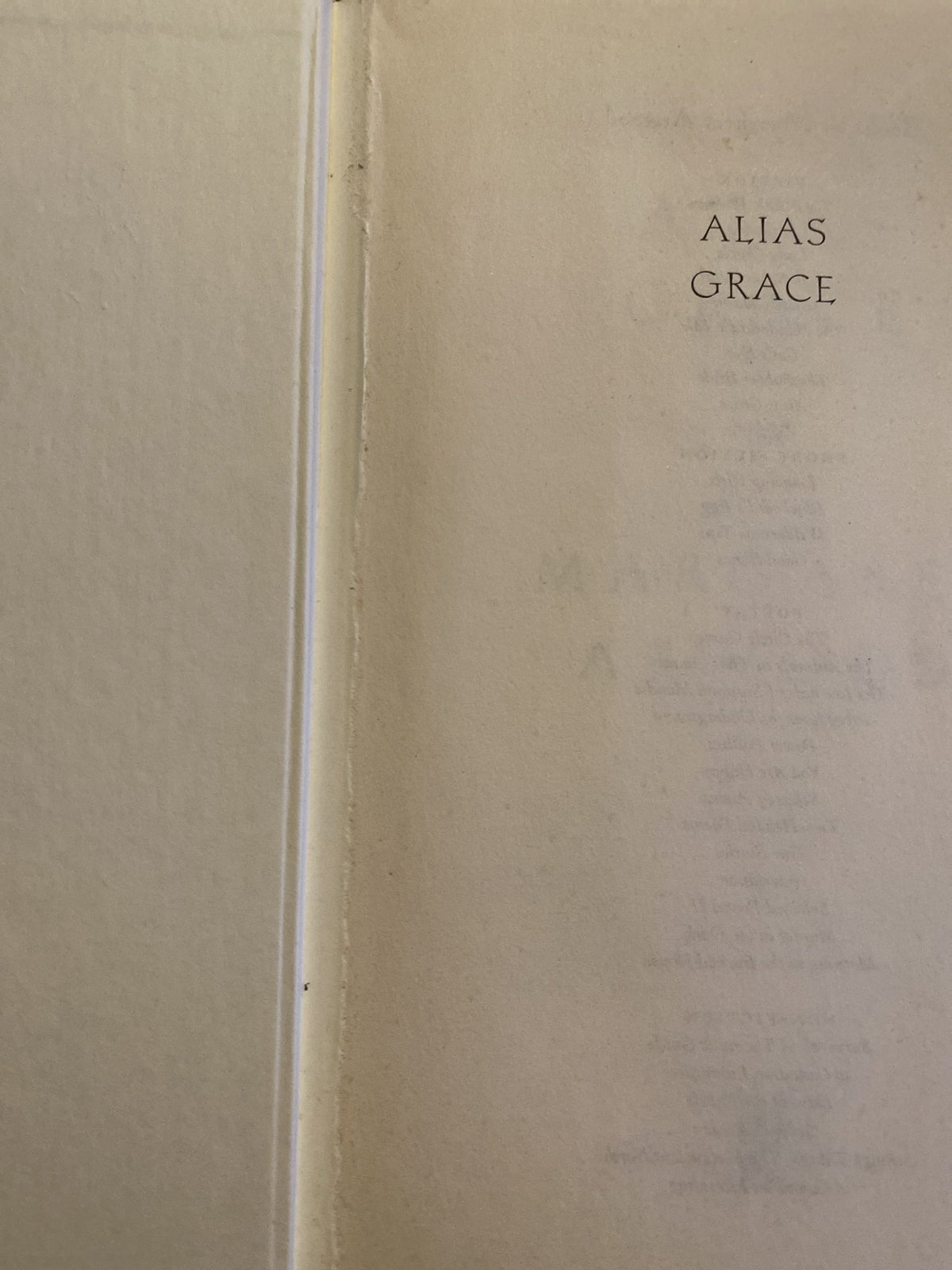 1996: Alias Grace, by Margaret Atwood