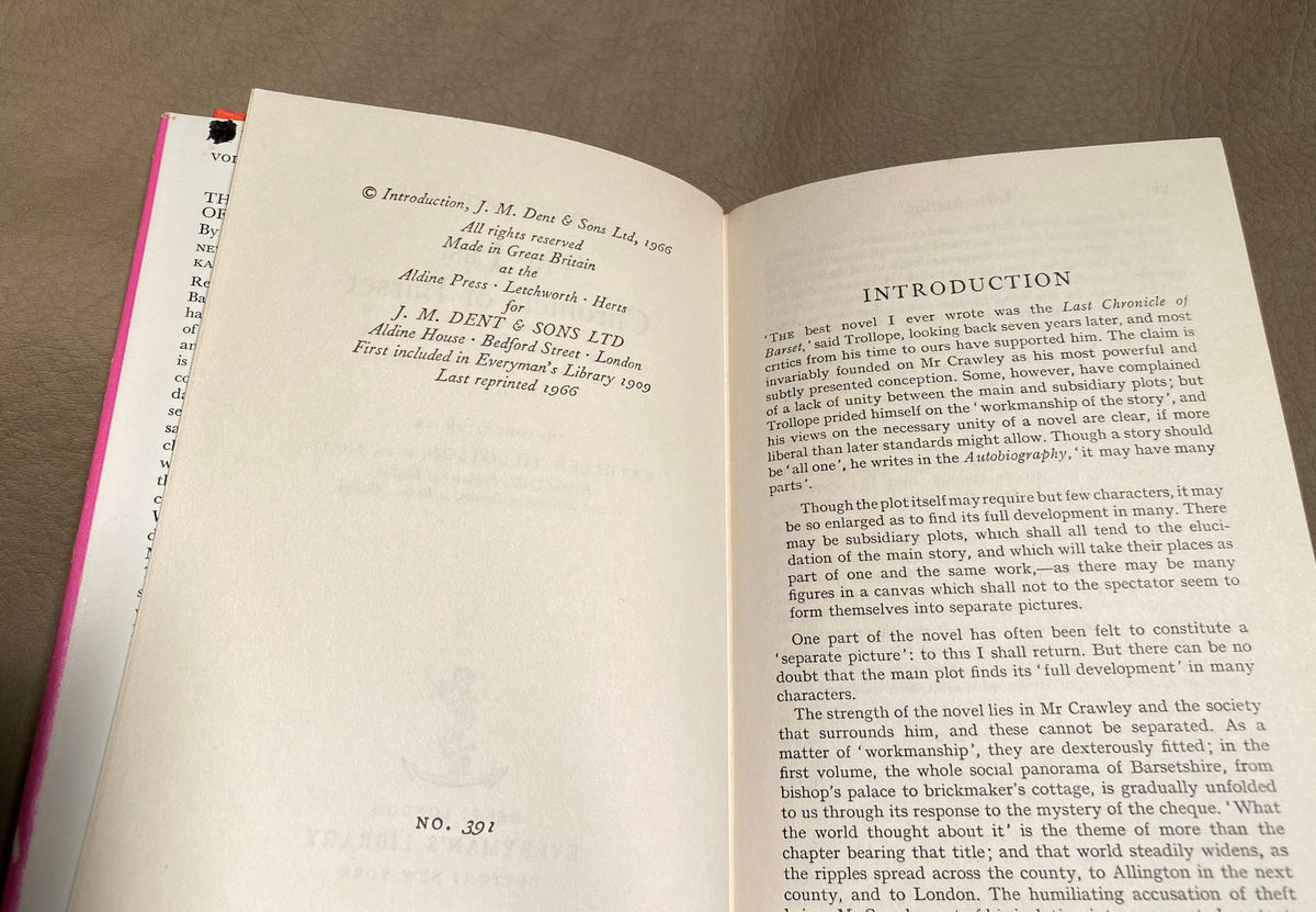 1966: The Last Chronicle of Barset, by Anthony Trollope, volume 1 of 2