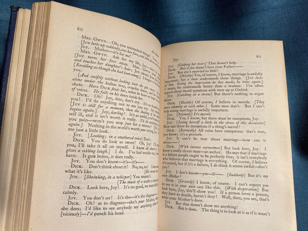 1941: Ten Famous Plays, by John Galsworthy: Silver Fox, Joy, Strife, Justice, The Skin Game, Loyalties, Windows, Old Eng