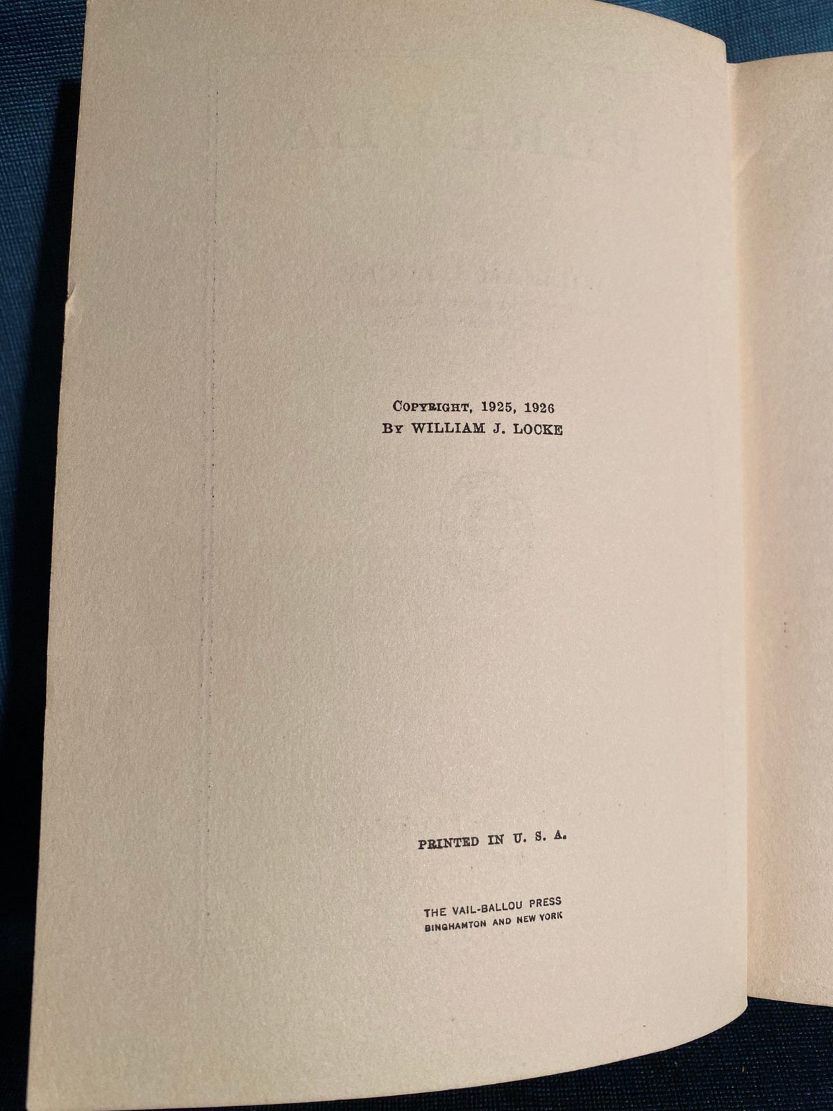 1926: Perella, by William Locke