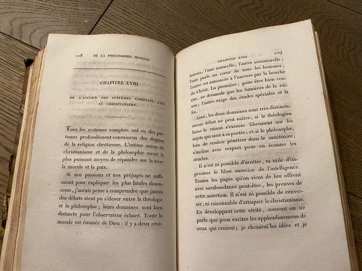 1824: De La Philosophie Morale, ou Des Differens Systemes sur la Science de la Vie, par Joseph Droz, seconde edition
