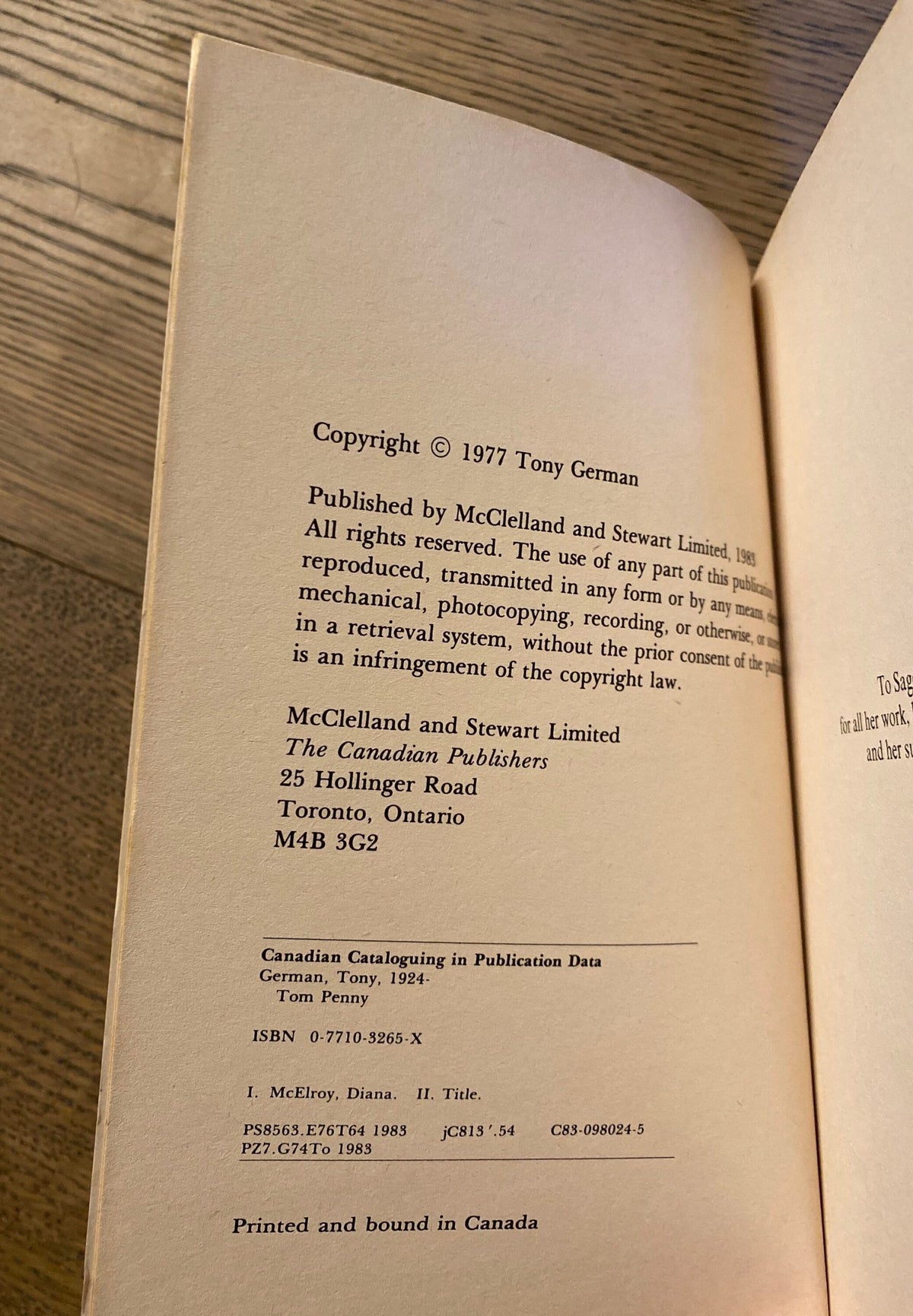 1977: Tom Penny, by Tony German