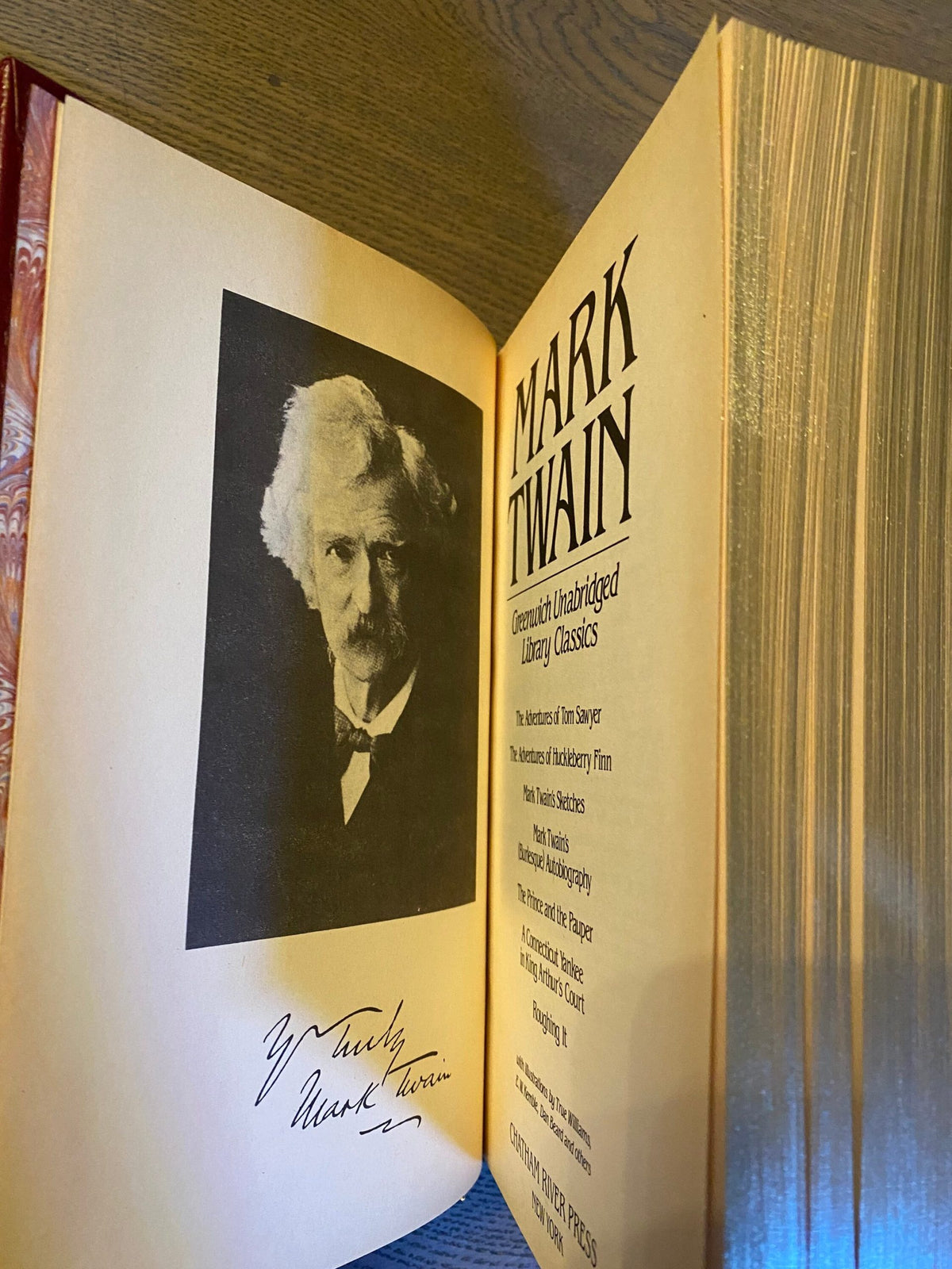1980s set of 3: H.G. Wells Science Fiction Treasury, Works of Edgar Allan Poe, Mark Twain -  Chatham River Press