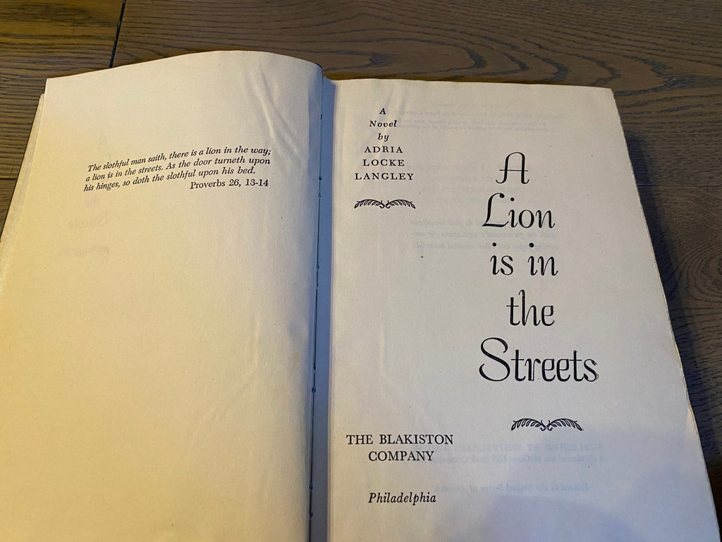 1945: A Lion Is in the Streets, by Adria Locke Langley