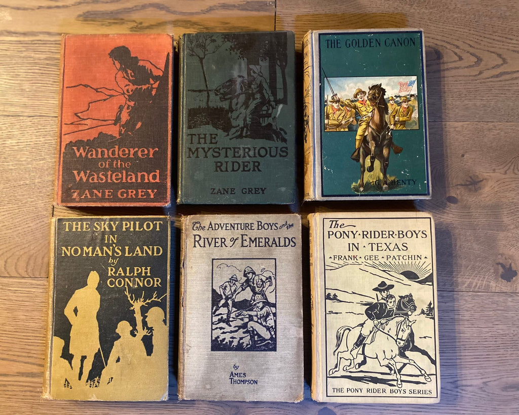 Vintage Book Bundle Early Editions Zane Grey, G. A. Henty, Ralph Connor, Ames Thompson, Frank Gree Patchin